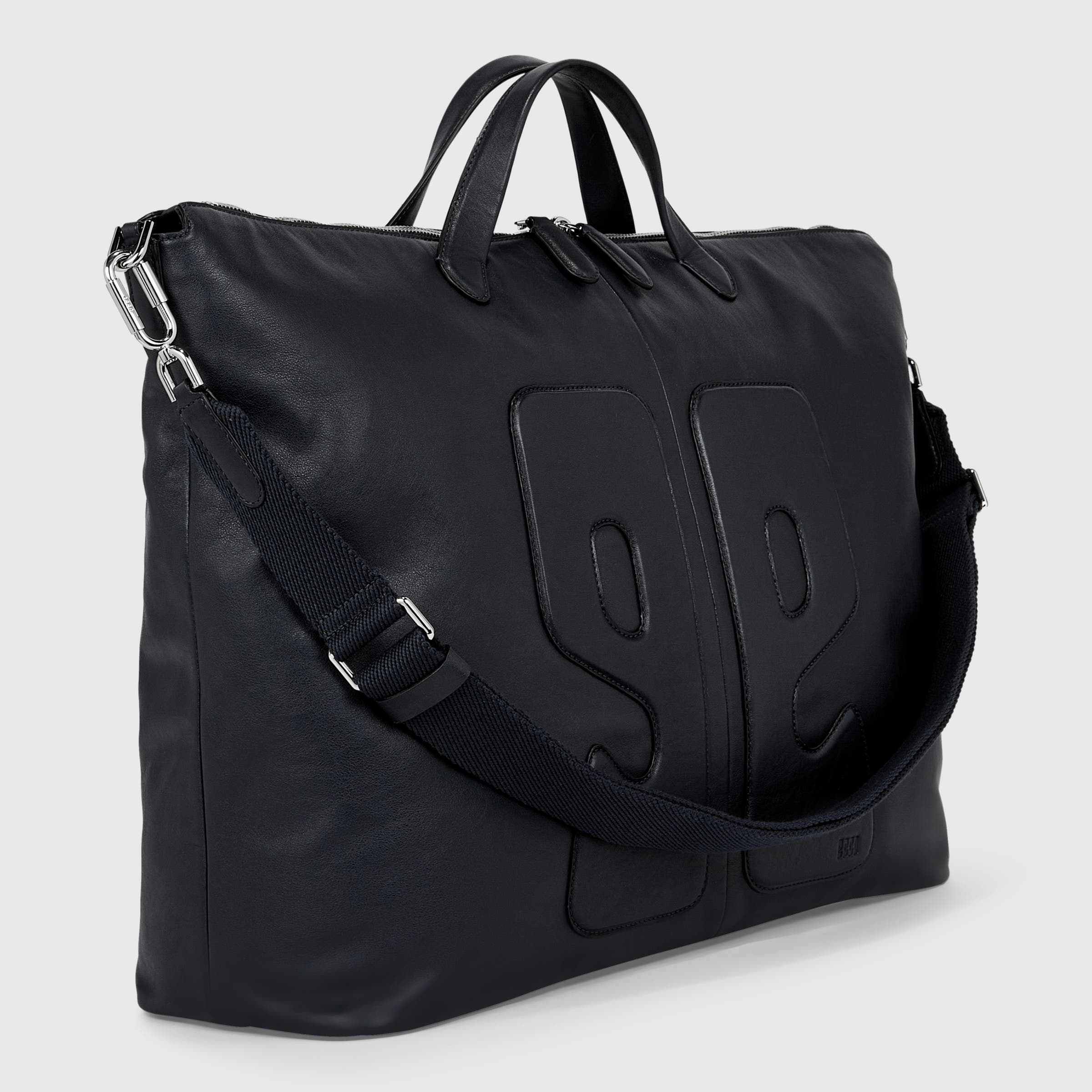 ECCO® E Weekender Leather Tote Bag - Blue - Main