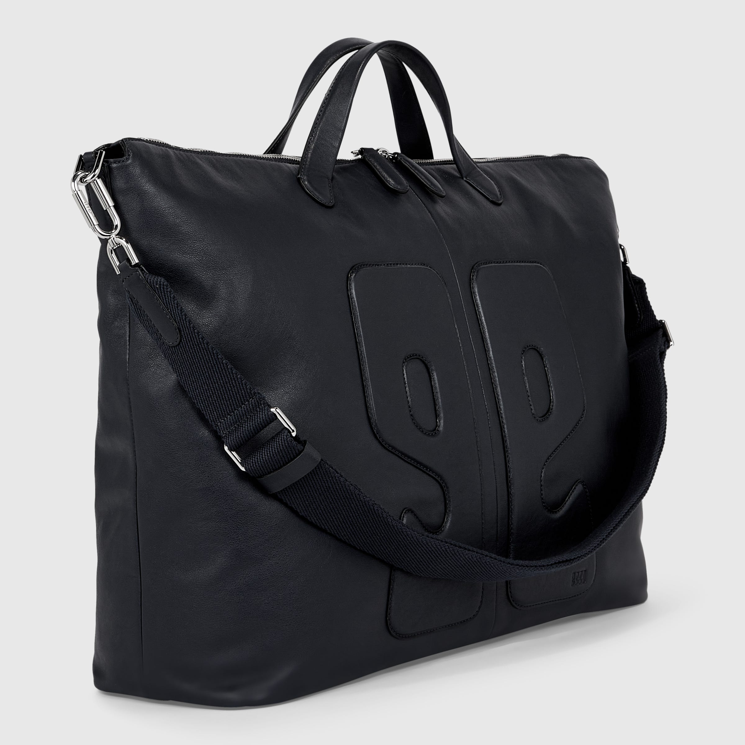 ECCO® E Weekender Leather Tote Bag - Blue - Main