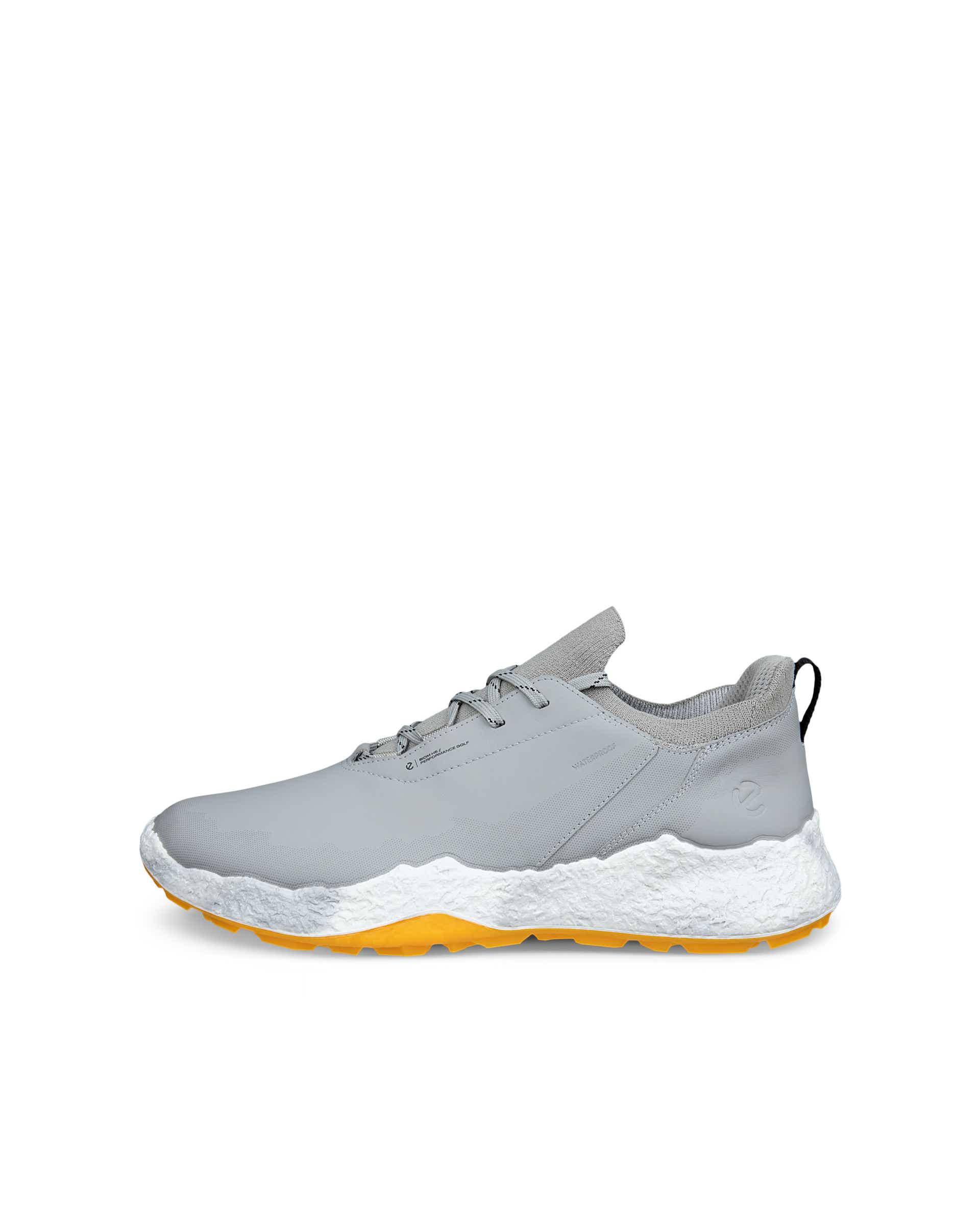 Men's ECCO® GOLF BIOM H5 Leather Waterproof Golf Shoe - Grey - Outside