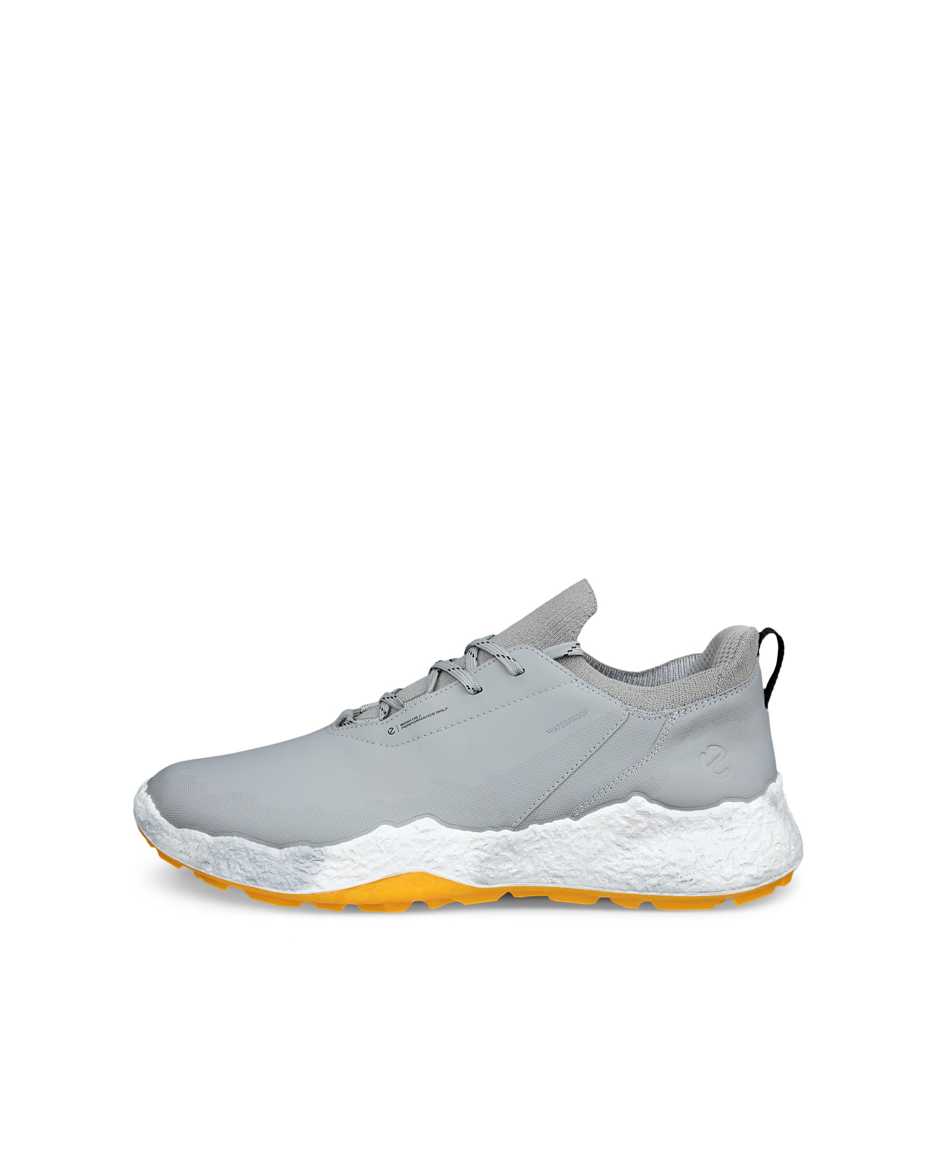 Men's ECCO® GOLF BIOM H5 Leather Waterproof Golf Shoe - Grey - Outside