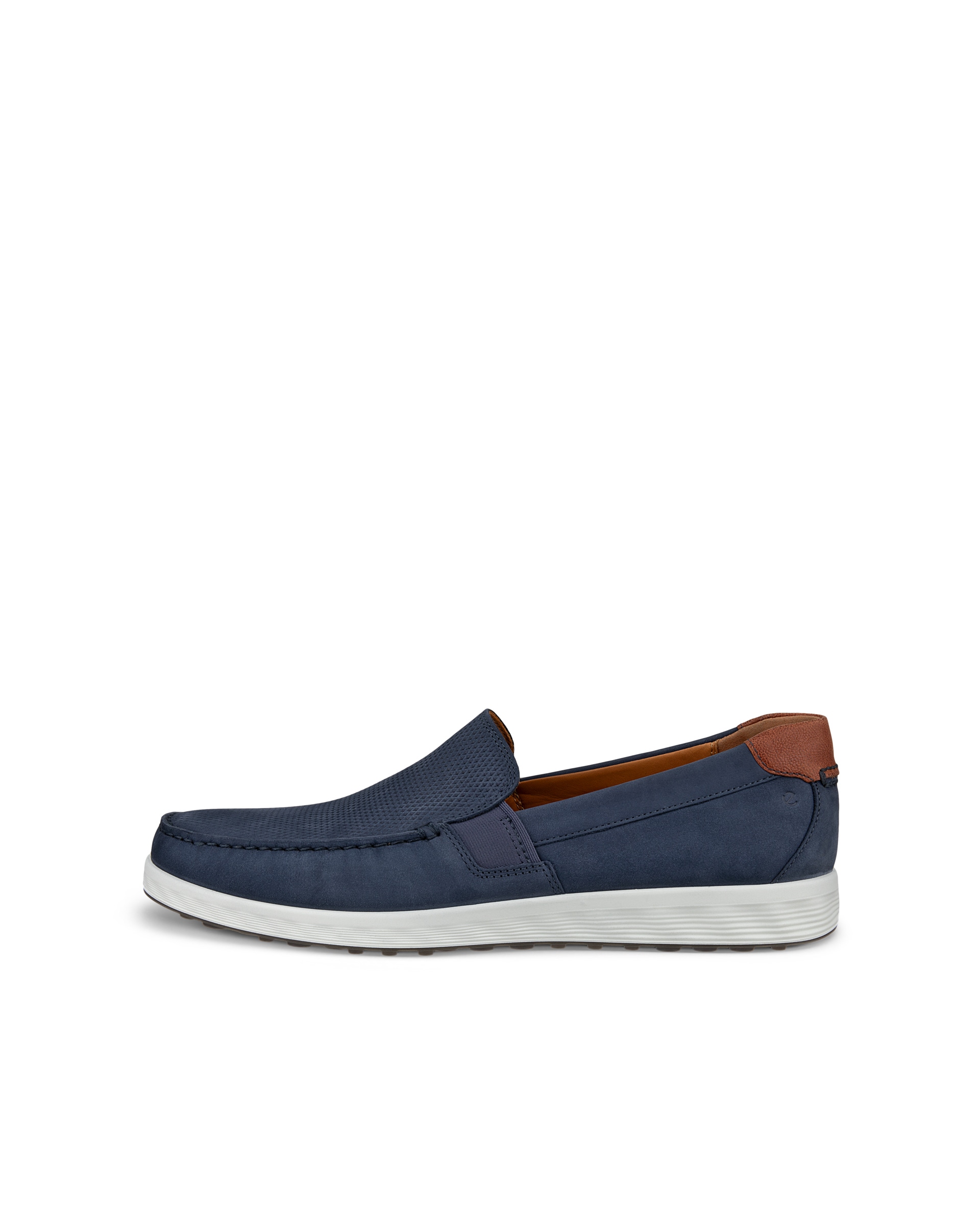 ECCO® S Lite Moc mocassins nubuck pour homme - Bleu - Outside