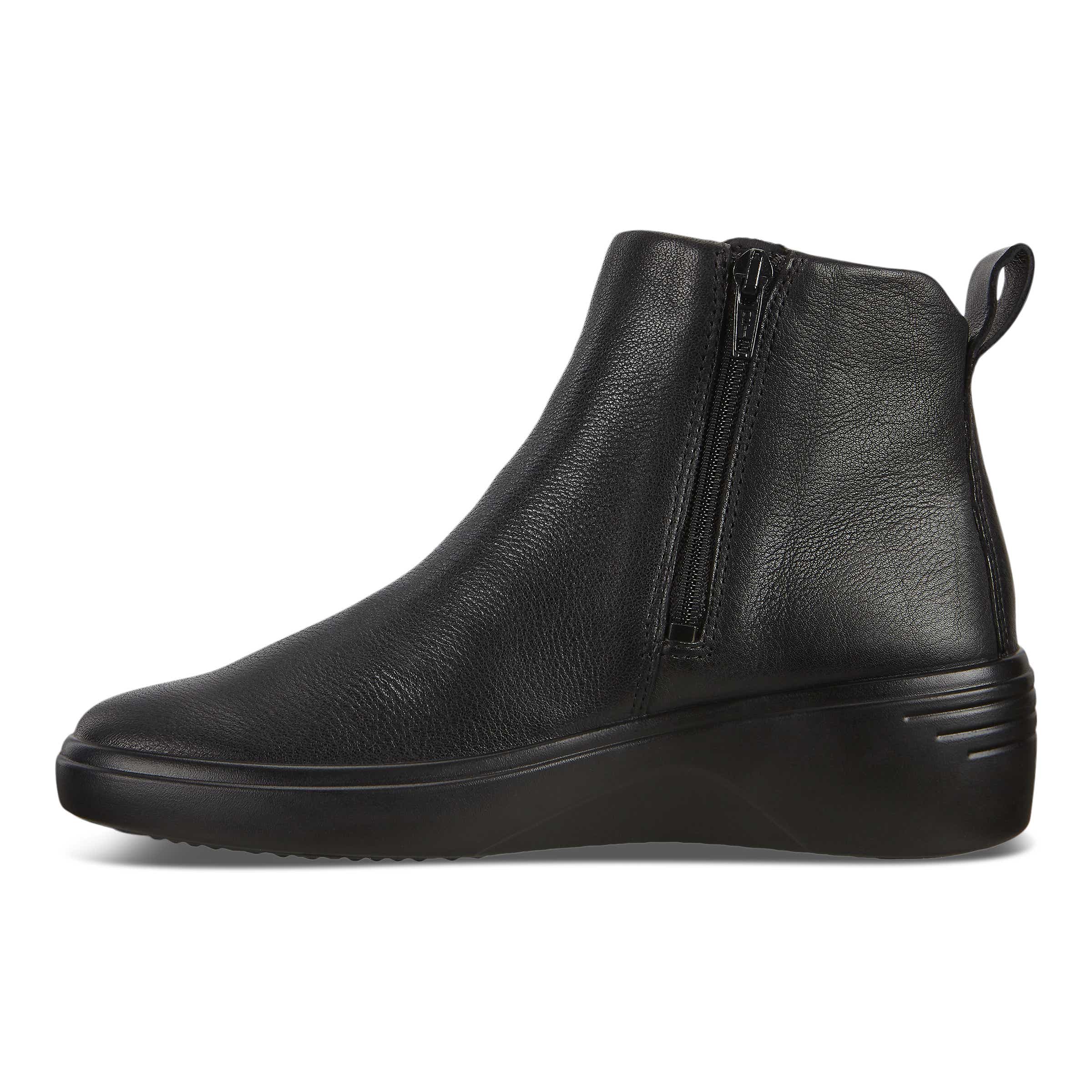 ECCO Women's Soft 7 Wedge Boots - Black - Inside