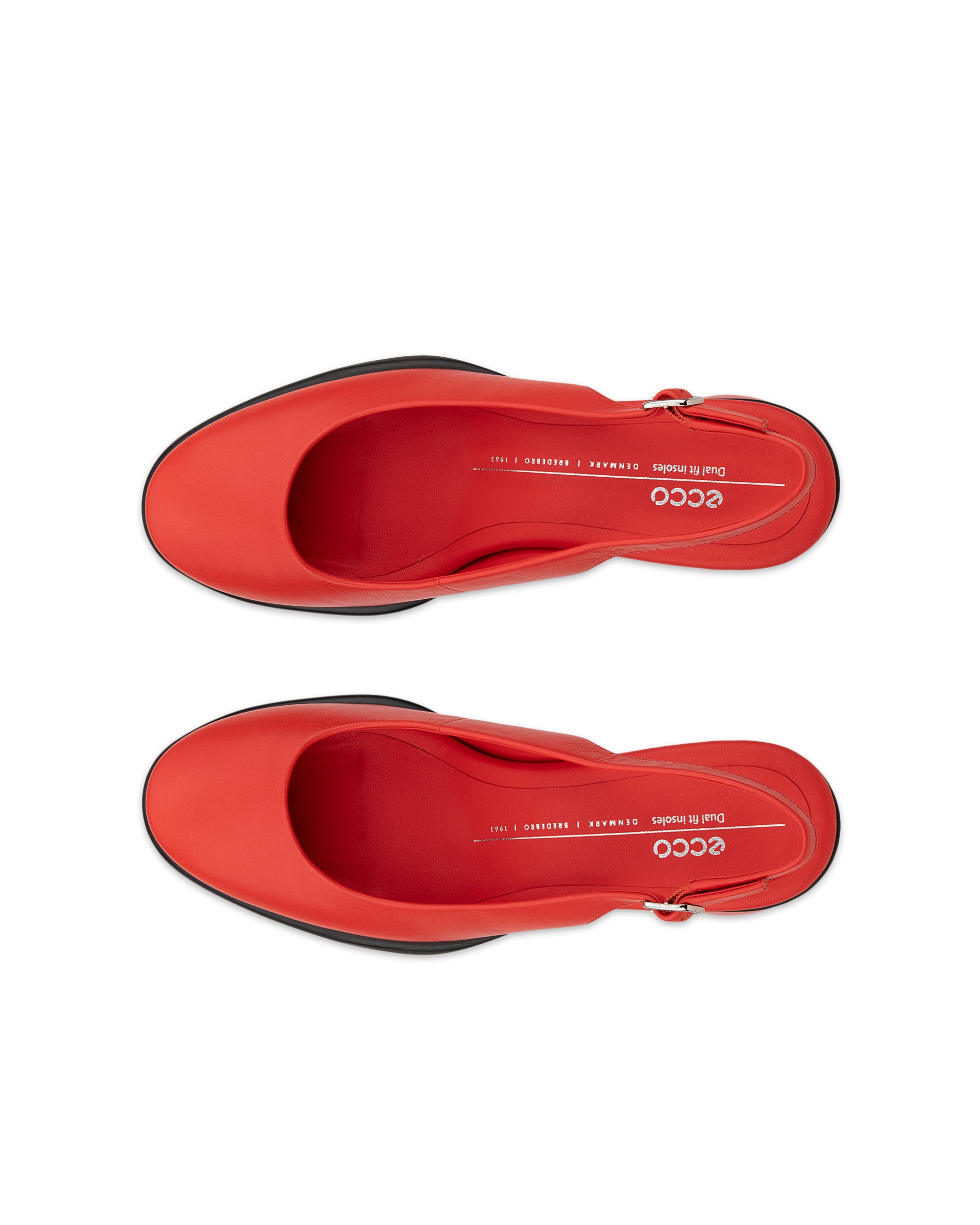 Dámské kožené lodičky na blokovém podpatku ECCO® Sculpted LX 55 - Červená - Top left pair