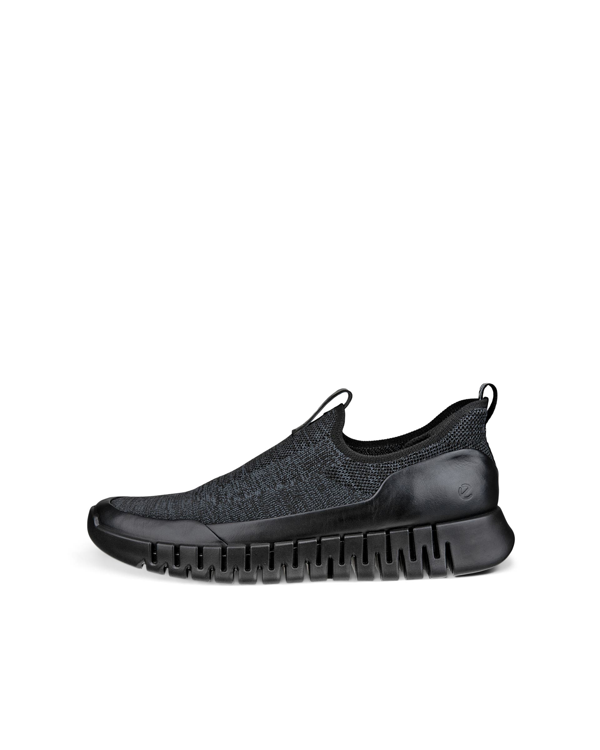 Men's ECCO® Gruuv Textile Slip-In Sneaker - Black - Outside