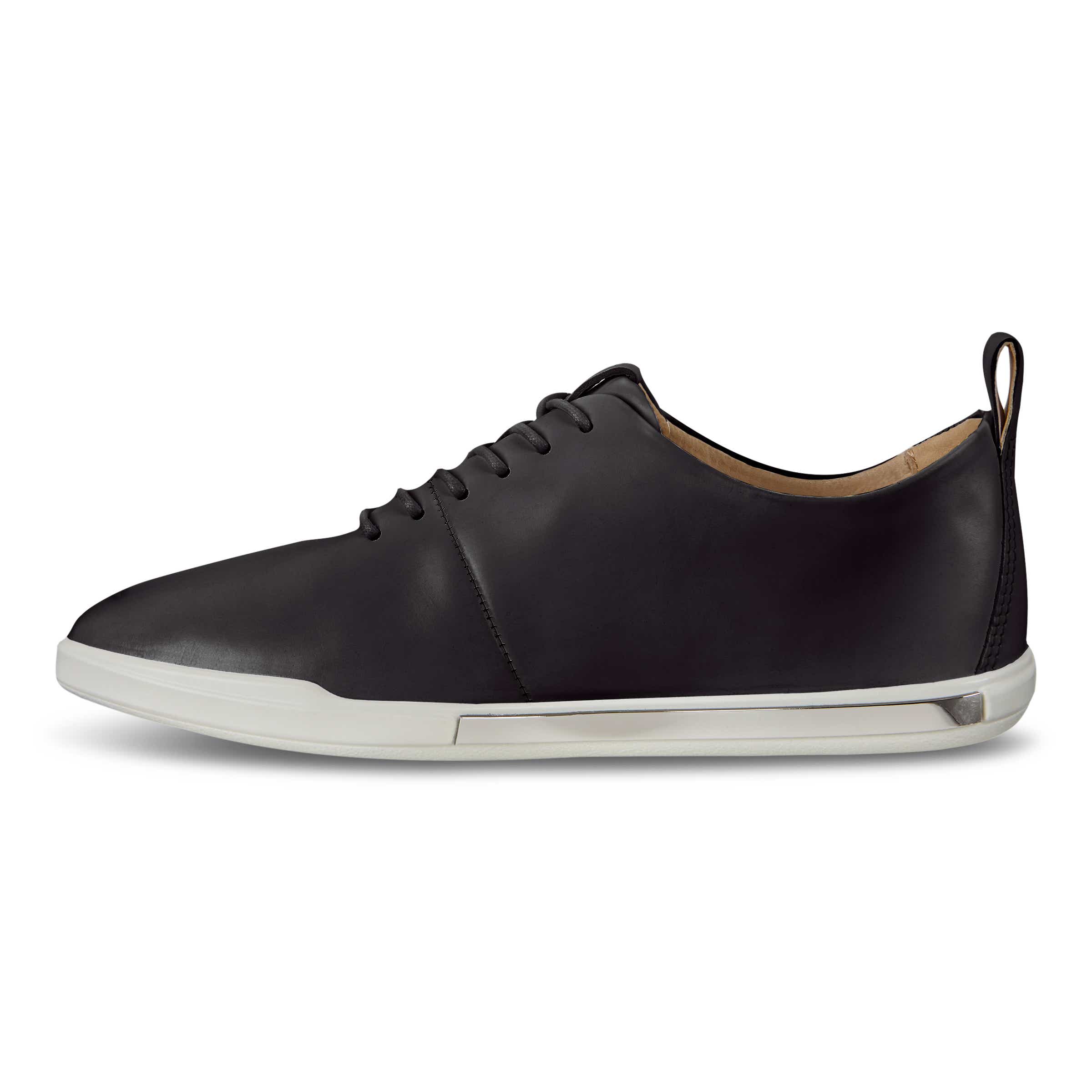 Women's ECCO® Simpil II Leather Sneaker - Black - Inside