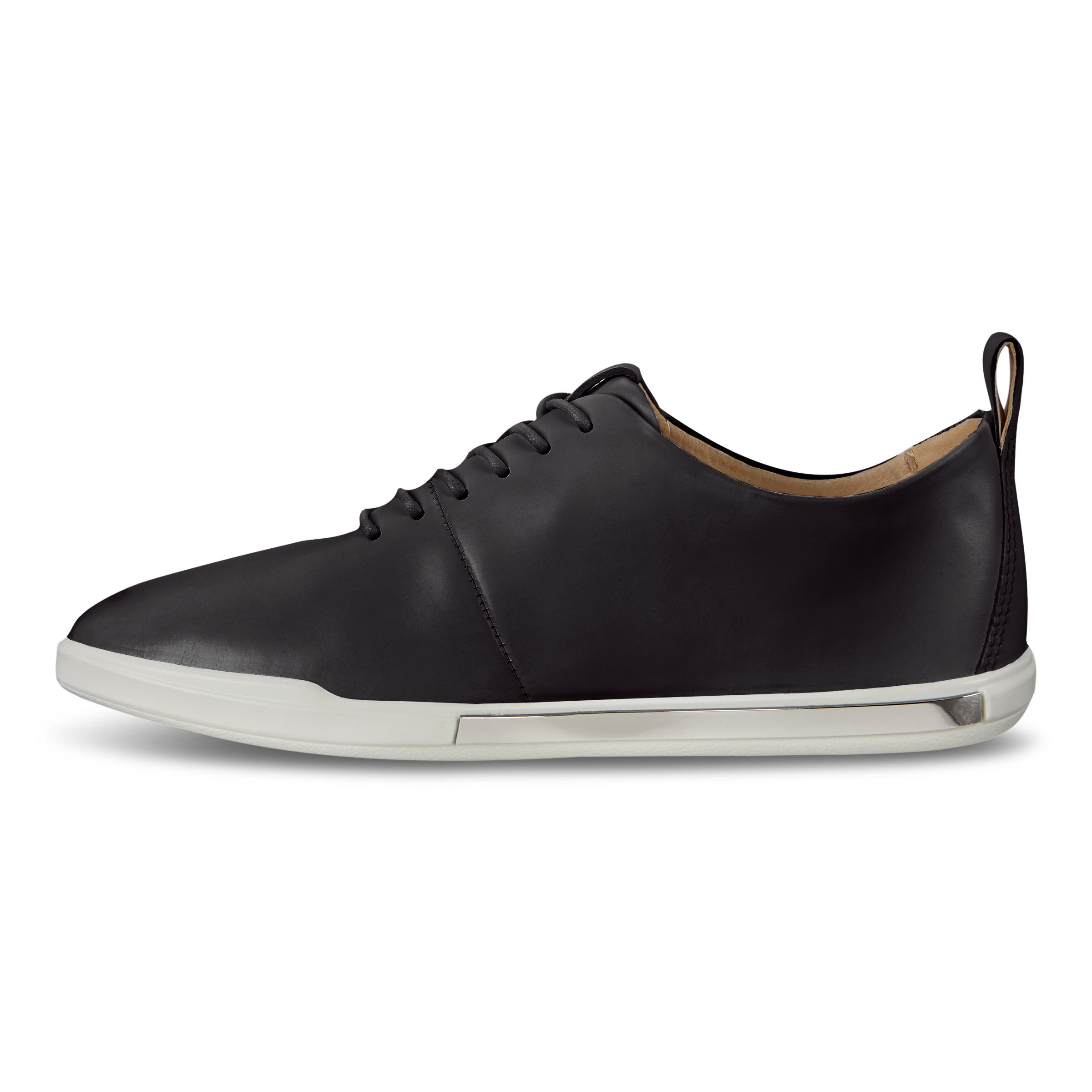 Women's ECCO® Simpil II Leather Sneaker - Black - Inside