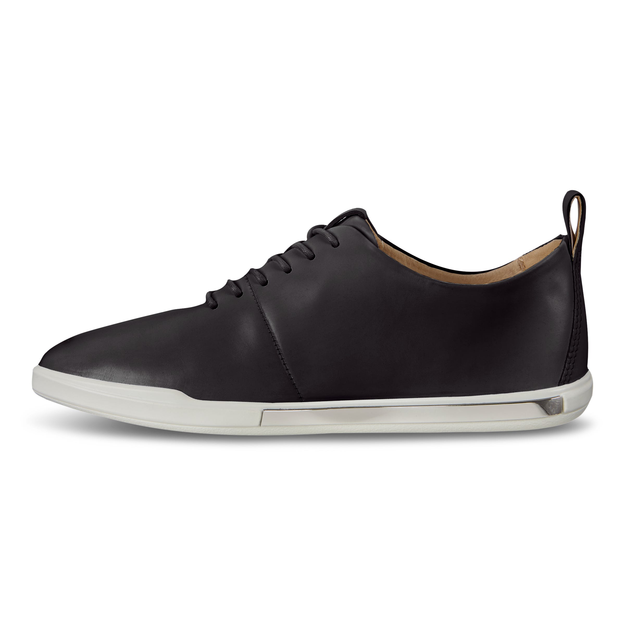 Women's ECCO® Simpil II Leather Sneaker - Black - Inside