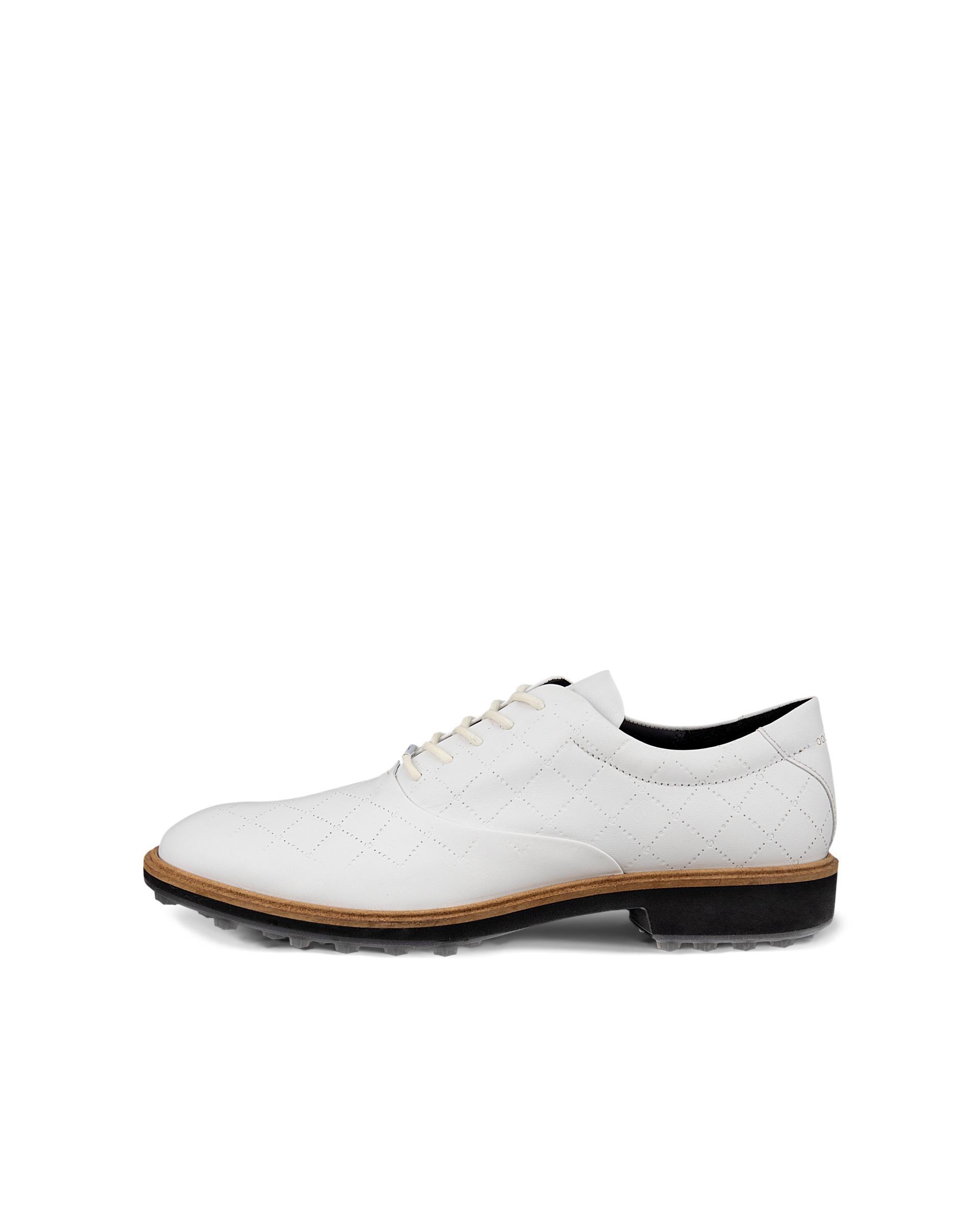 ECCO ゴルフシューズ ホワイト 43 Women's ECCO® Golf Tray Leather Golf Shoe | Metallics