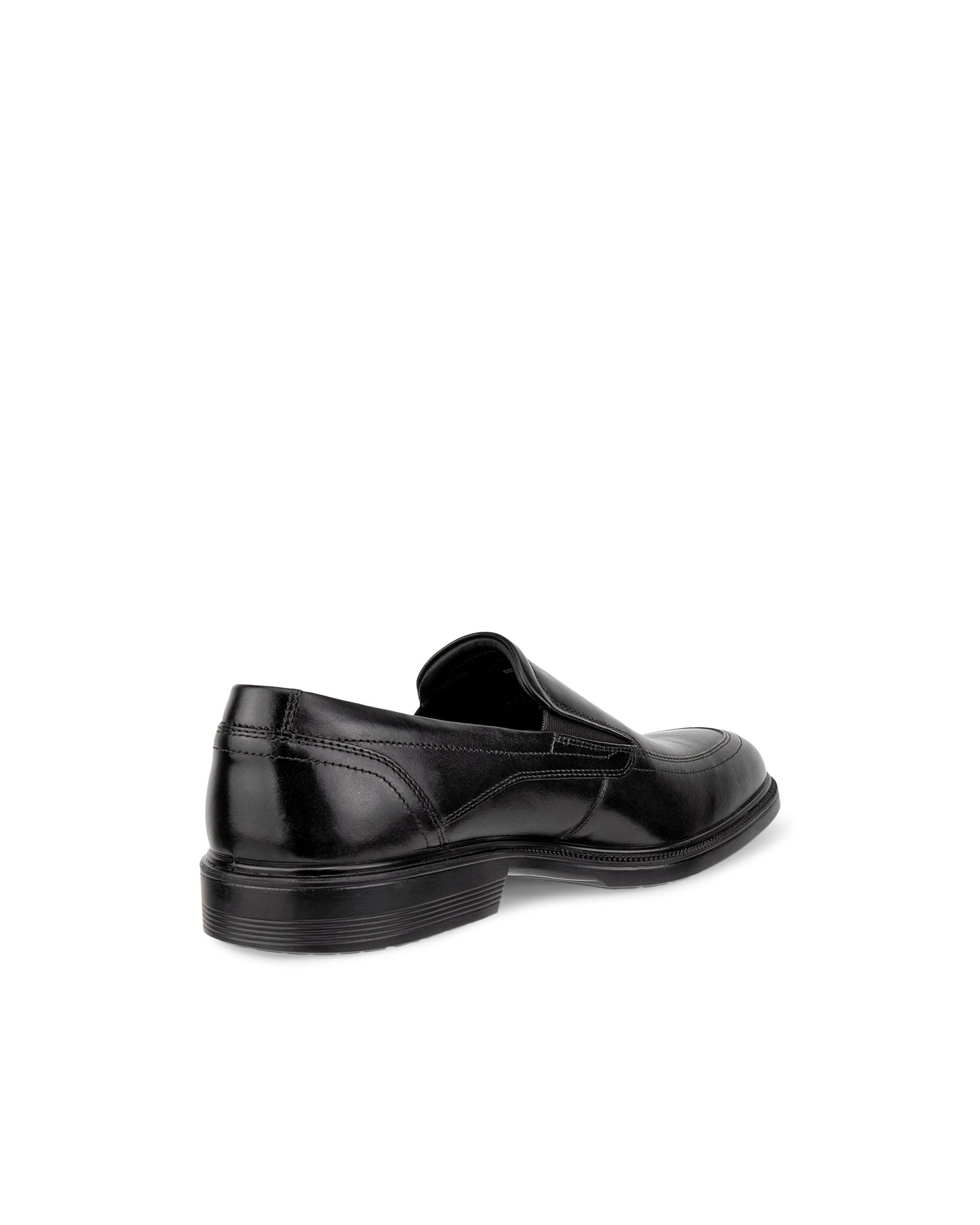 Men's ECCO® Lisbon Leather Slip-On Dress Shoe - Black - Back