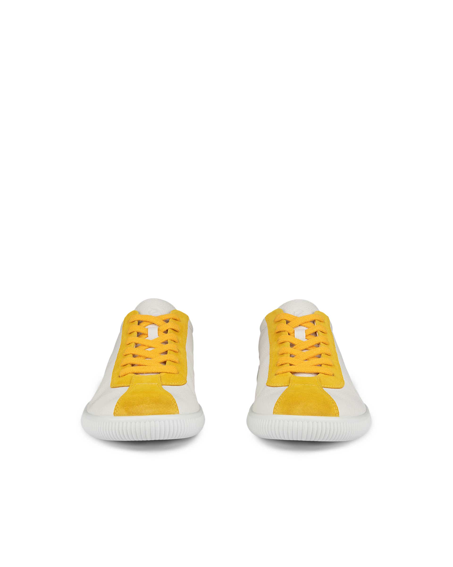 エンジェルサマー イエロー レザー ECCO Soft Zero メンズ レザースニーカー | イエロー