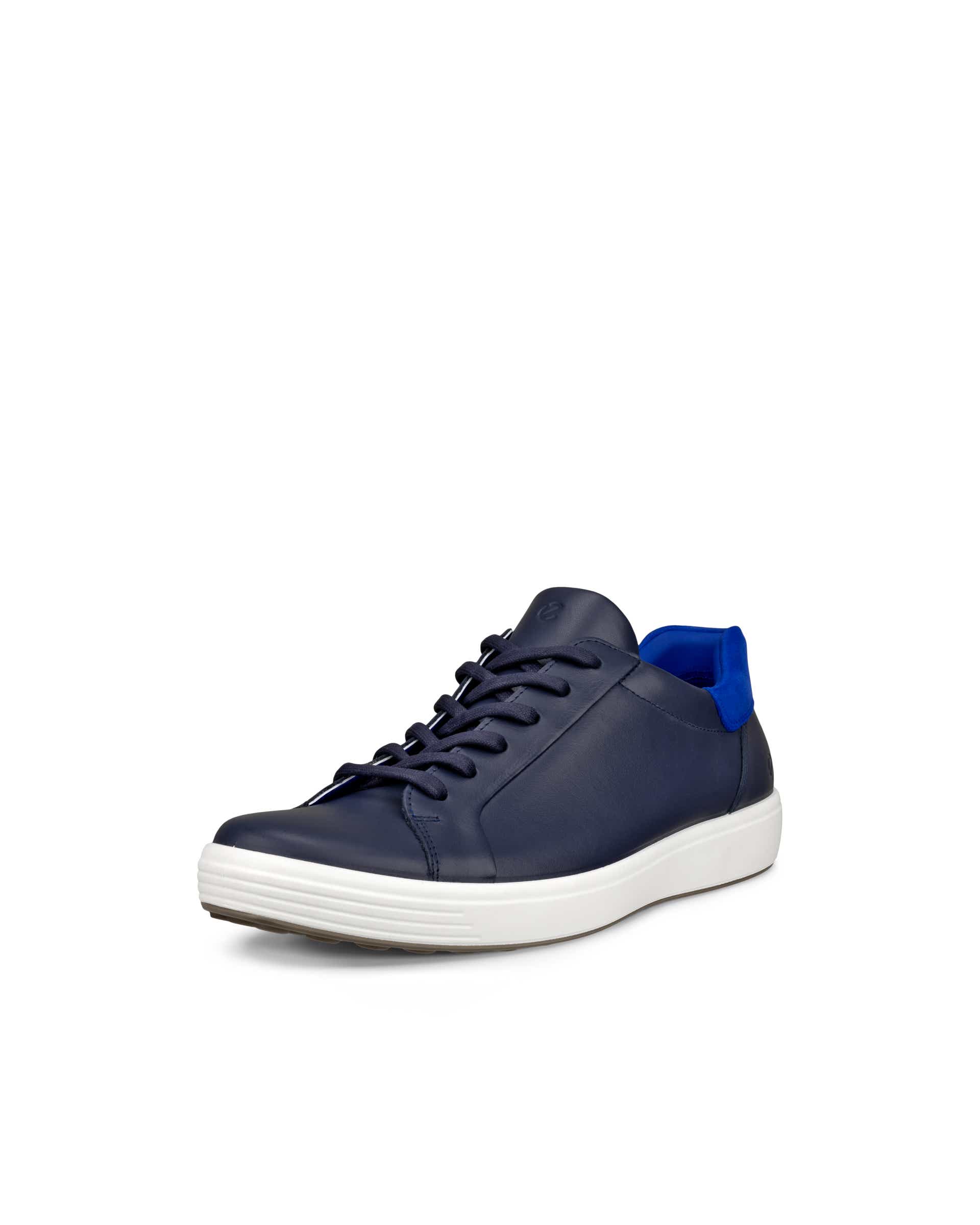 しう Men's ECCO® Soft 7 Leather Slip-In Sneaker | Blue