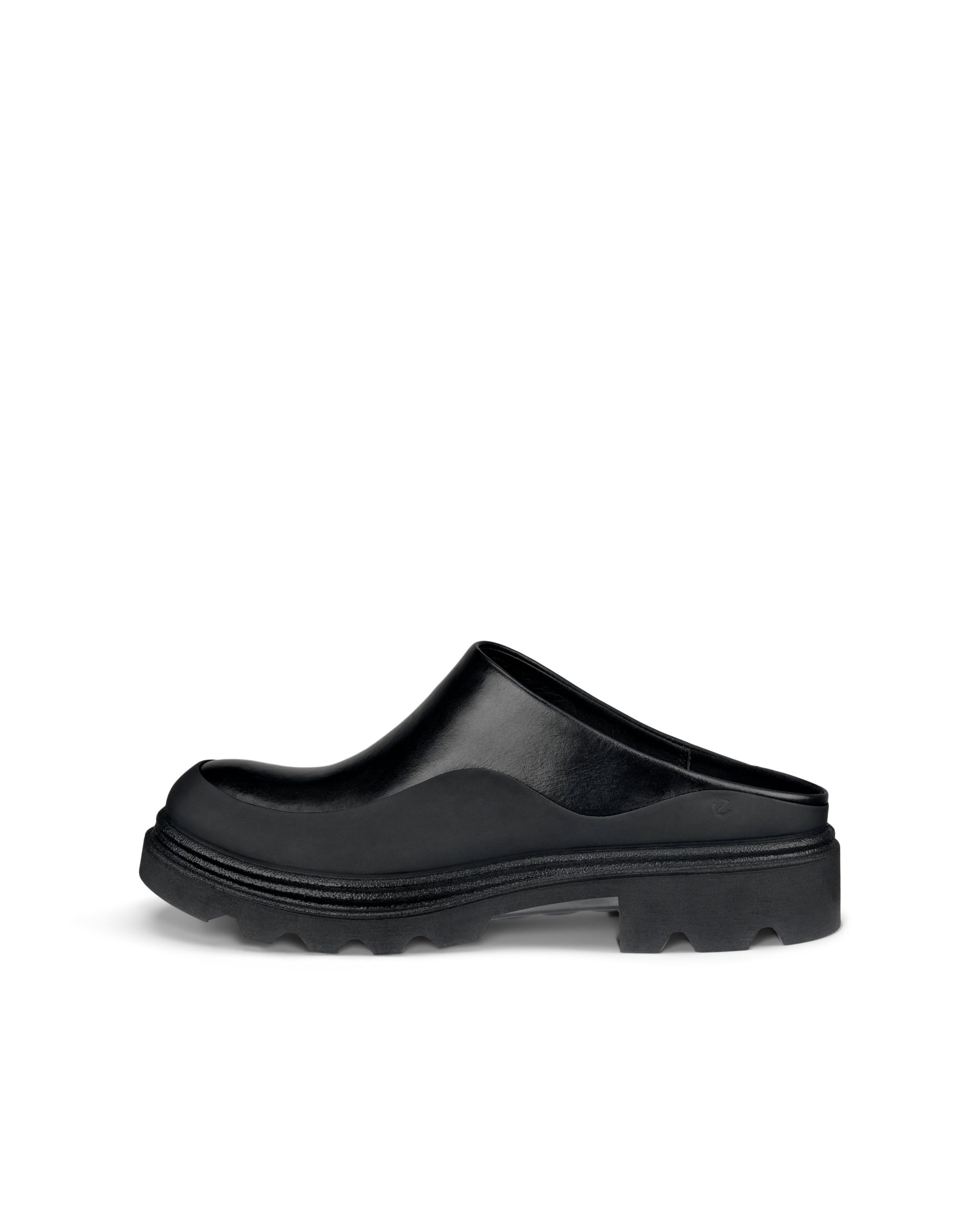 ★極美品★ECCO エコー★シボ革★レザースリッポン★24cm★黒　ブラック★ エコー ECCO メンズ 本革 スリッポン ソフト 7 （BLACK/LION