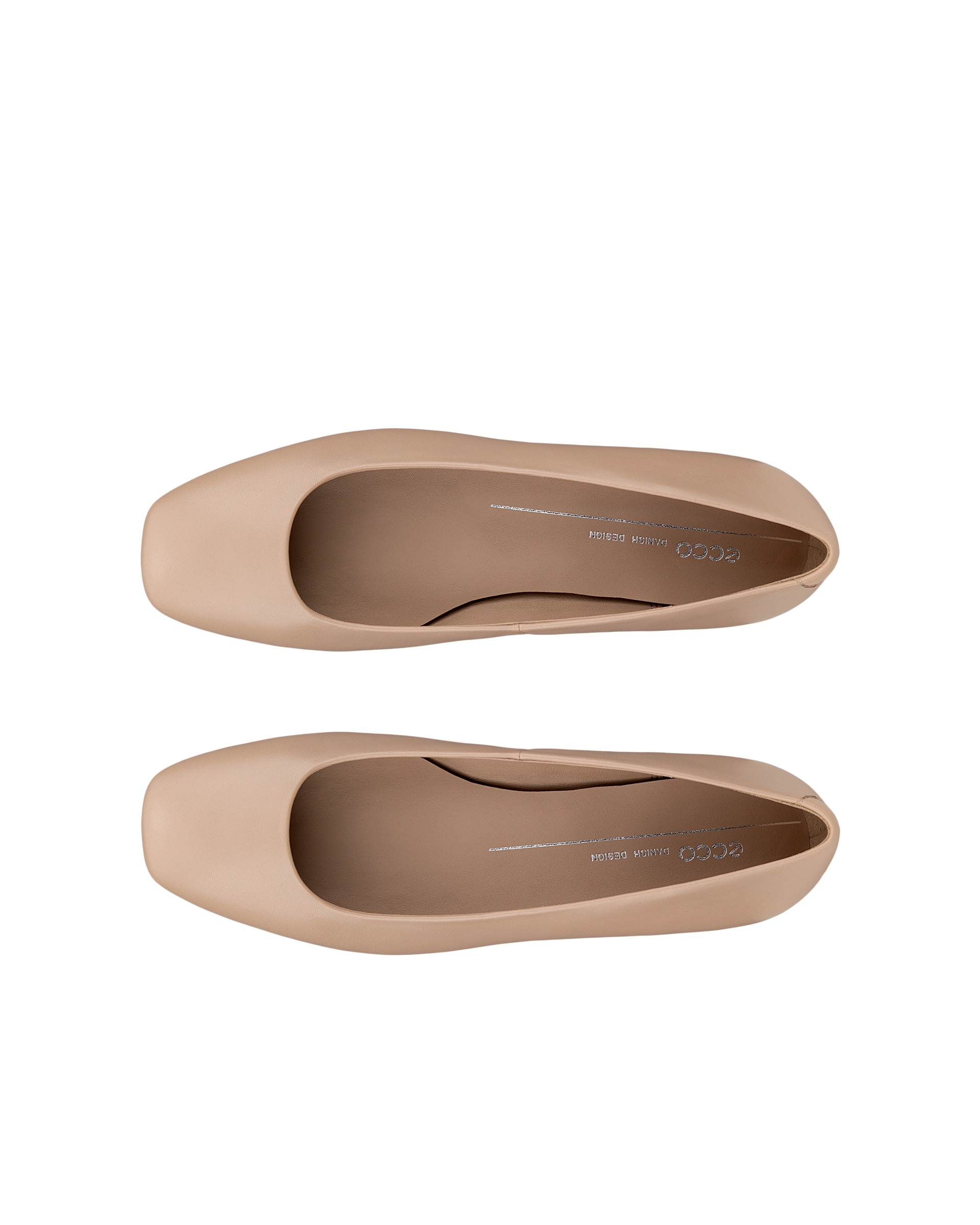Dámské kožené baleríny ECCO® Margot - Béžová - Top left pair