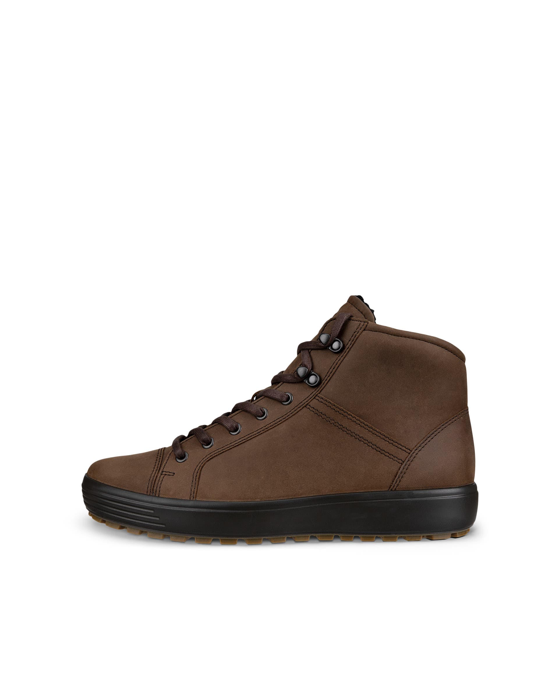 Men's ECCO® Soft 7 Tred II Nubuck Mid-Cut Boot - Brown - Outside