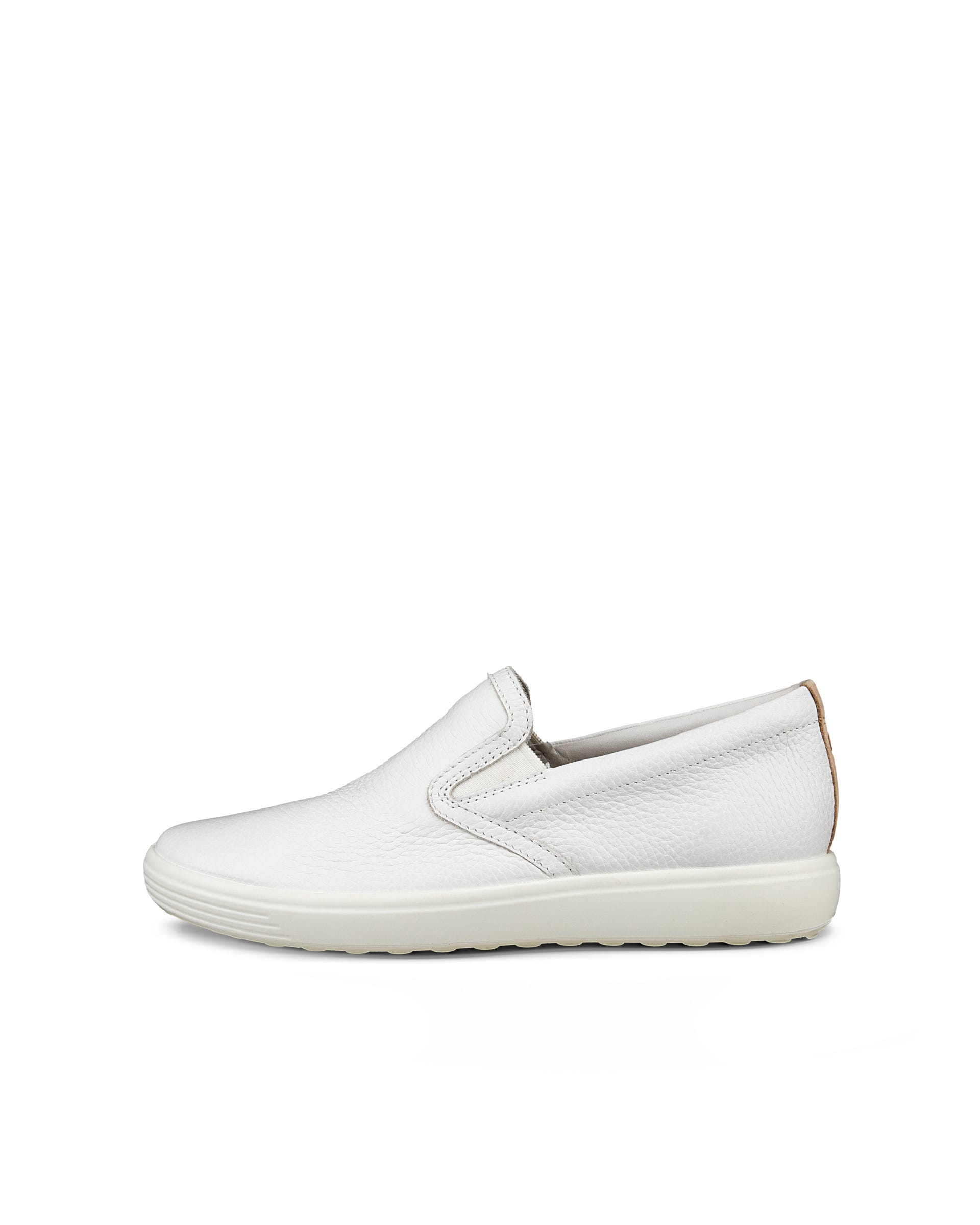 ECCO Soft 7 ウィメンズ レザースリッポン - ホワイト - Outside