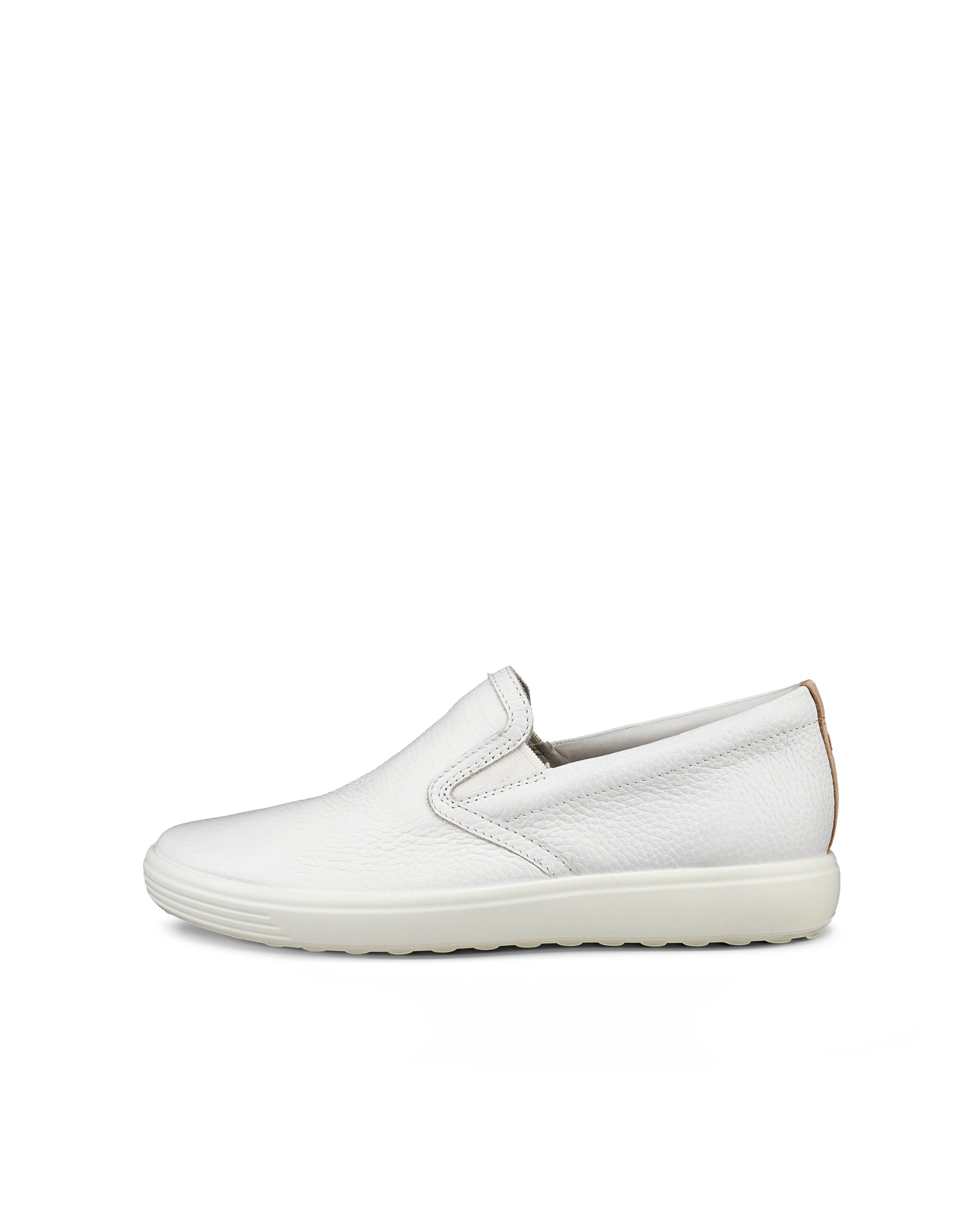 ECCO Soft 7 ウィメンズ レザースリッポン - ホワイト - Outside
