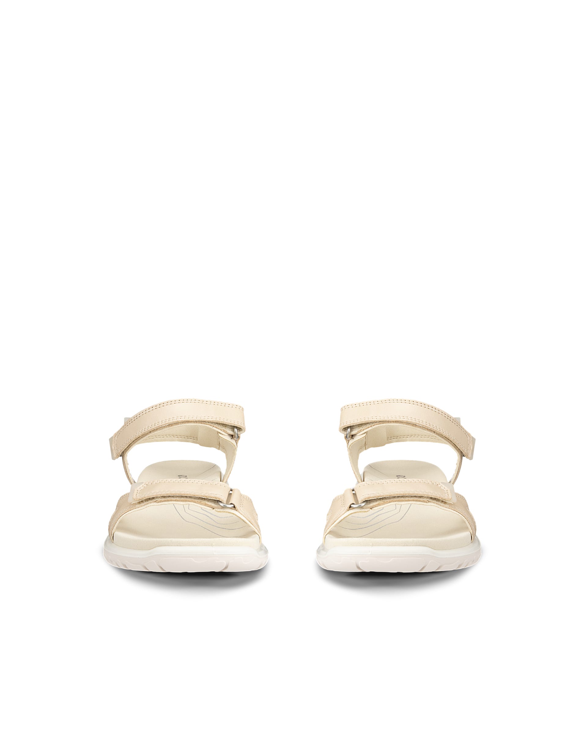 Women's ECCO® Offroad Roam Leather Walking Sandal - Beige - Front pair