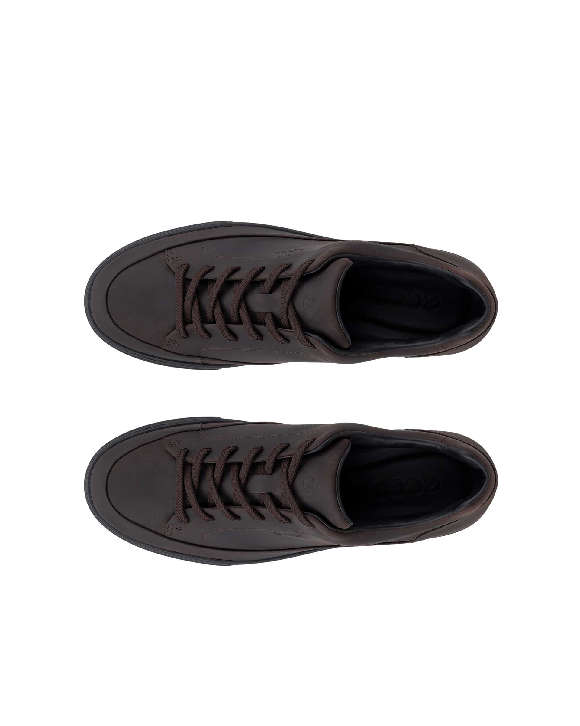 ECCO® SOFT 10 Gore-Tex sneakers i nubuck til herrer - Brun - Top left pair