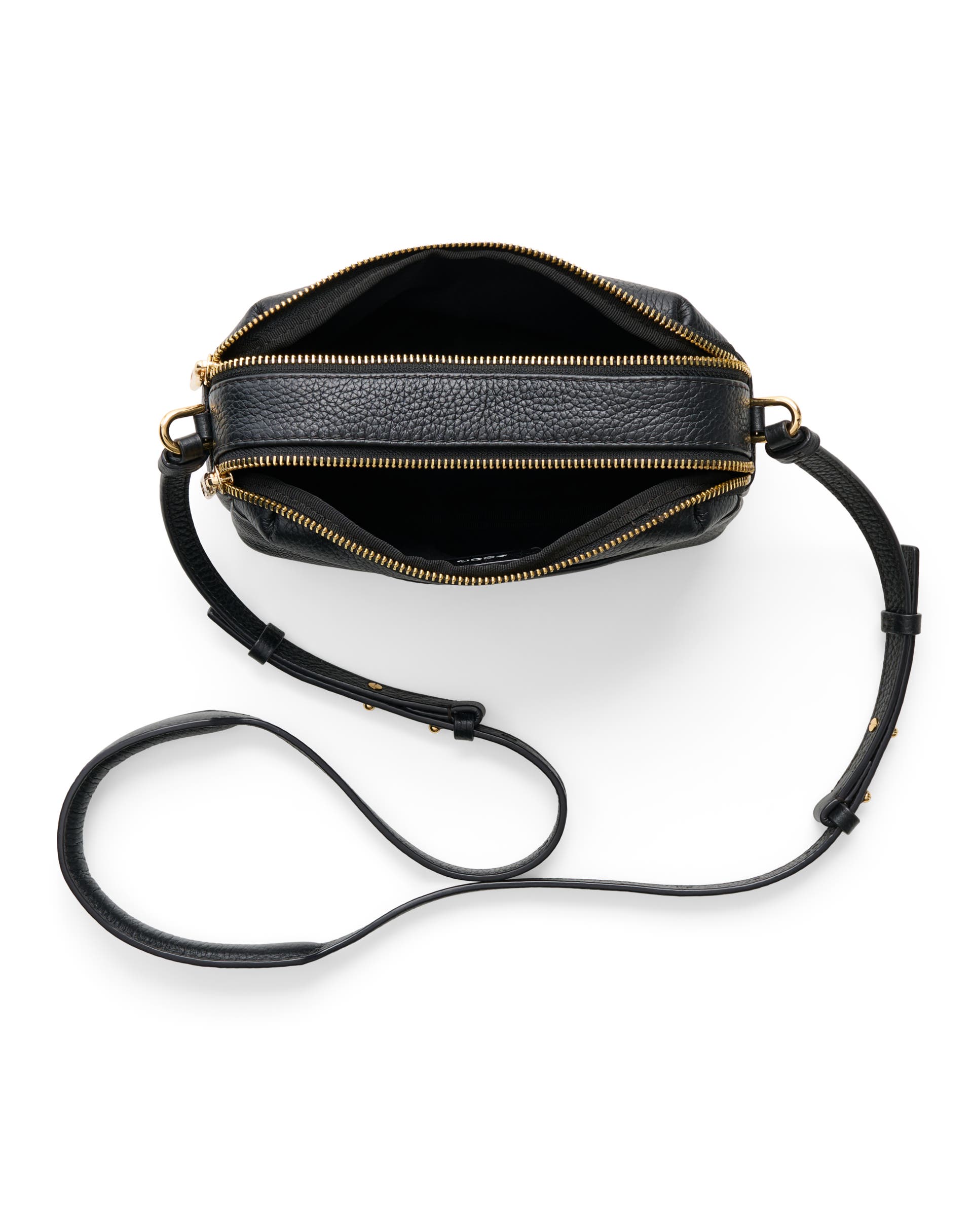 ECCO® Leather Curve Camera Bag - Black - Birdeye