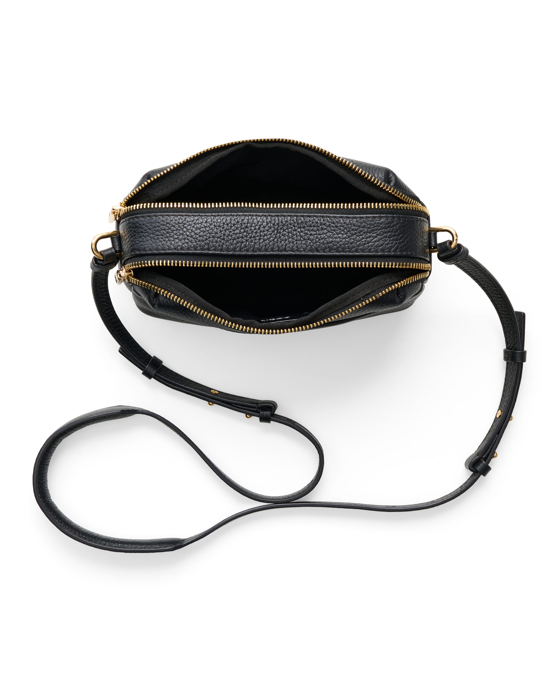 ECCO® Leather Curve Camera Bag - Black - Birdeye