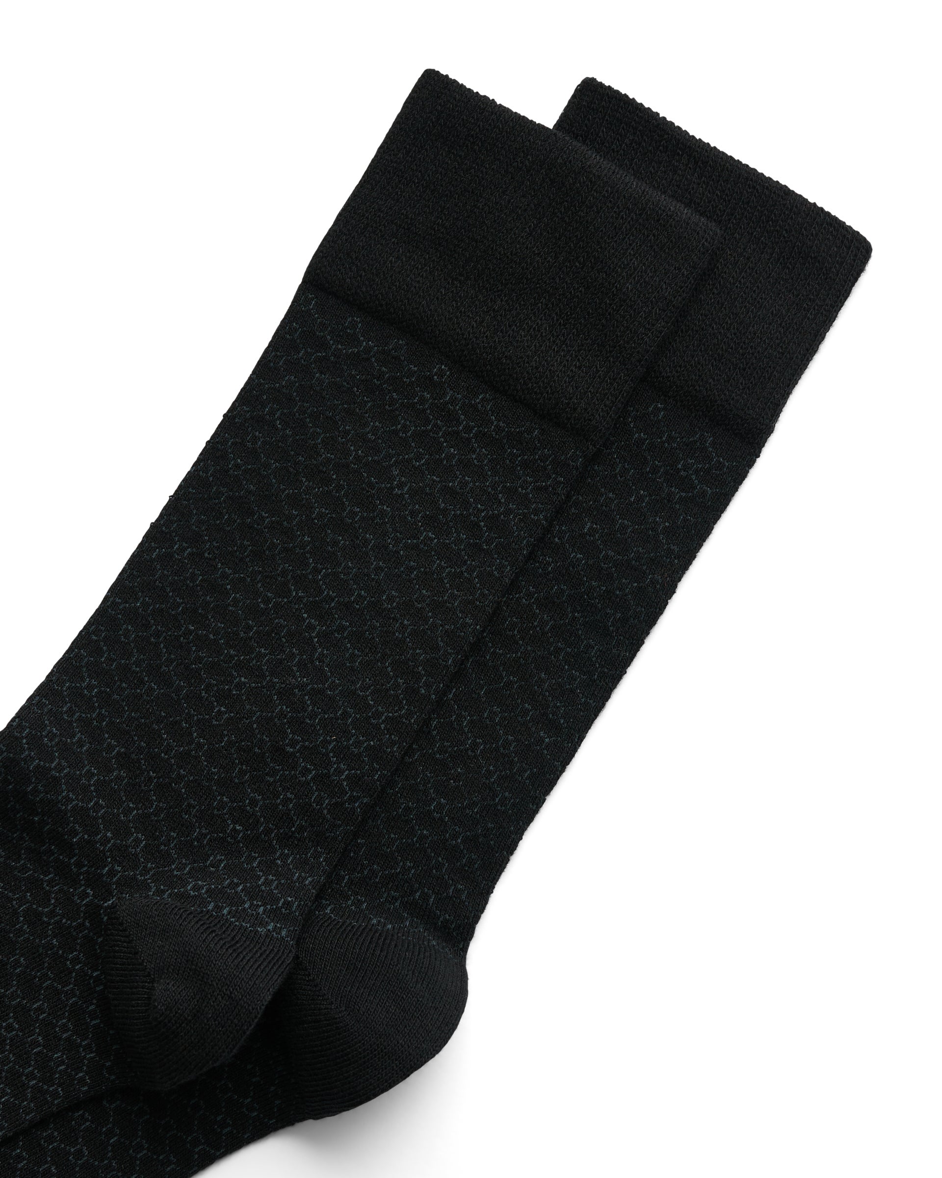 Pánske stredné ponožky so vzorom ECCO® Classic - Čierna - Detail-1