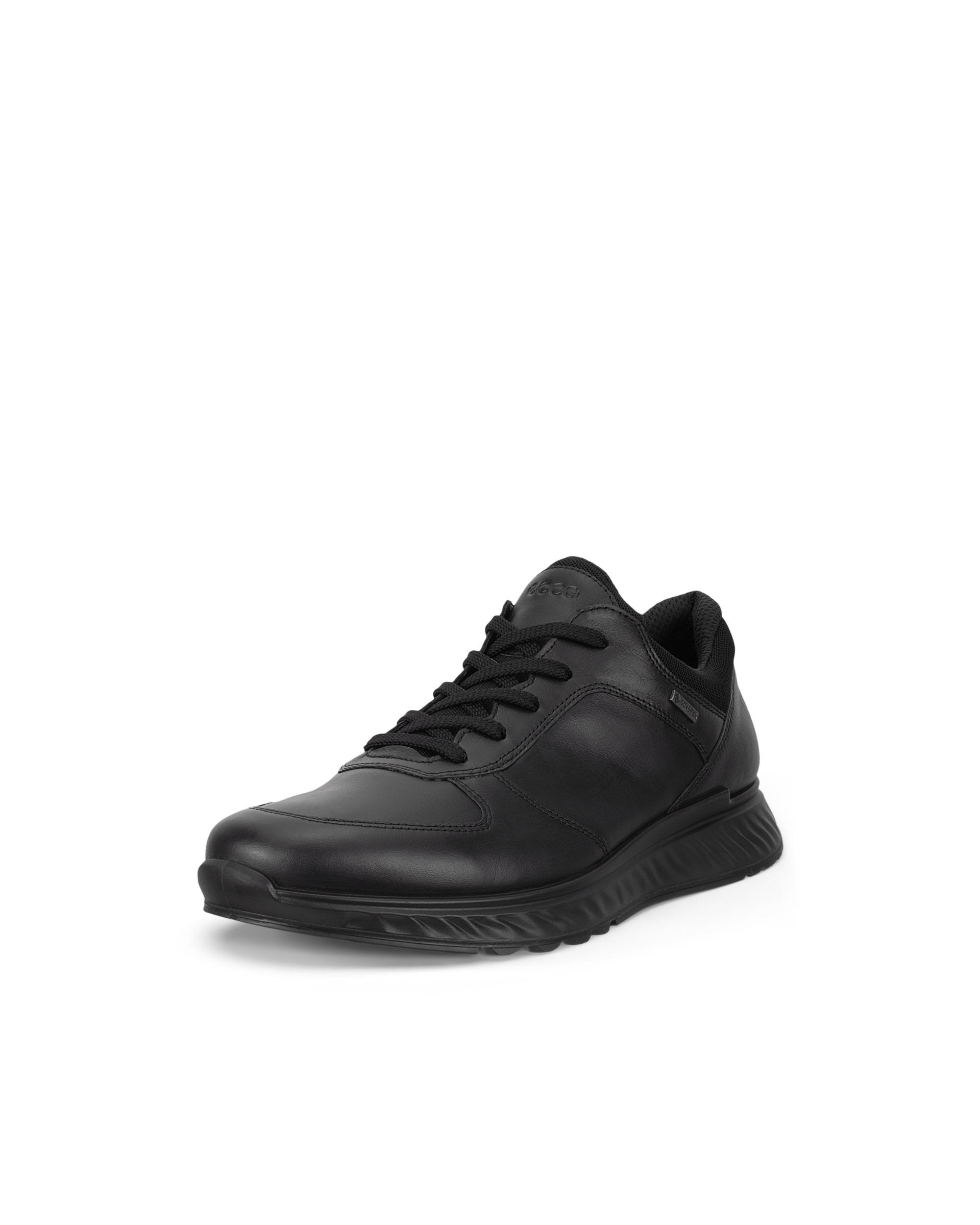 ECCO® EXOSTRIDE baskets de plein air en cuir Gore-Tex pour homme - Noir - Outside
