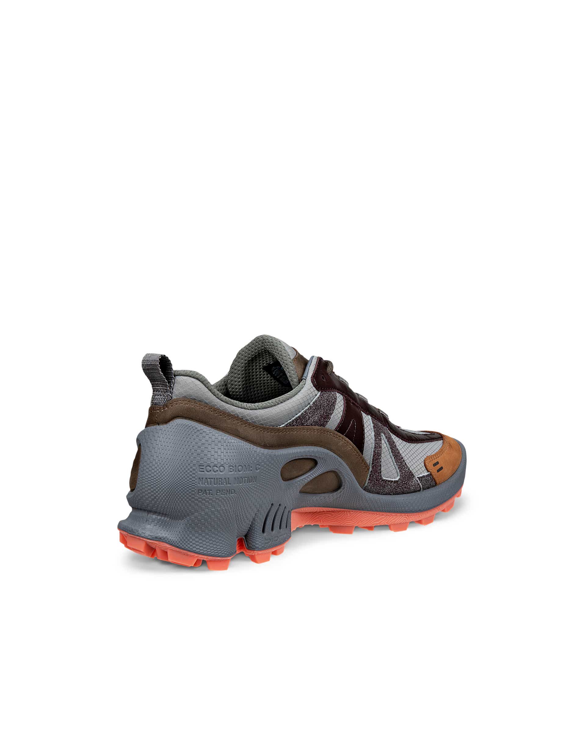 ECCO® BIOM C-Trail baskets de plein air en cuir pour homme - Gris - Back