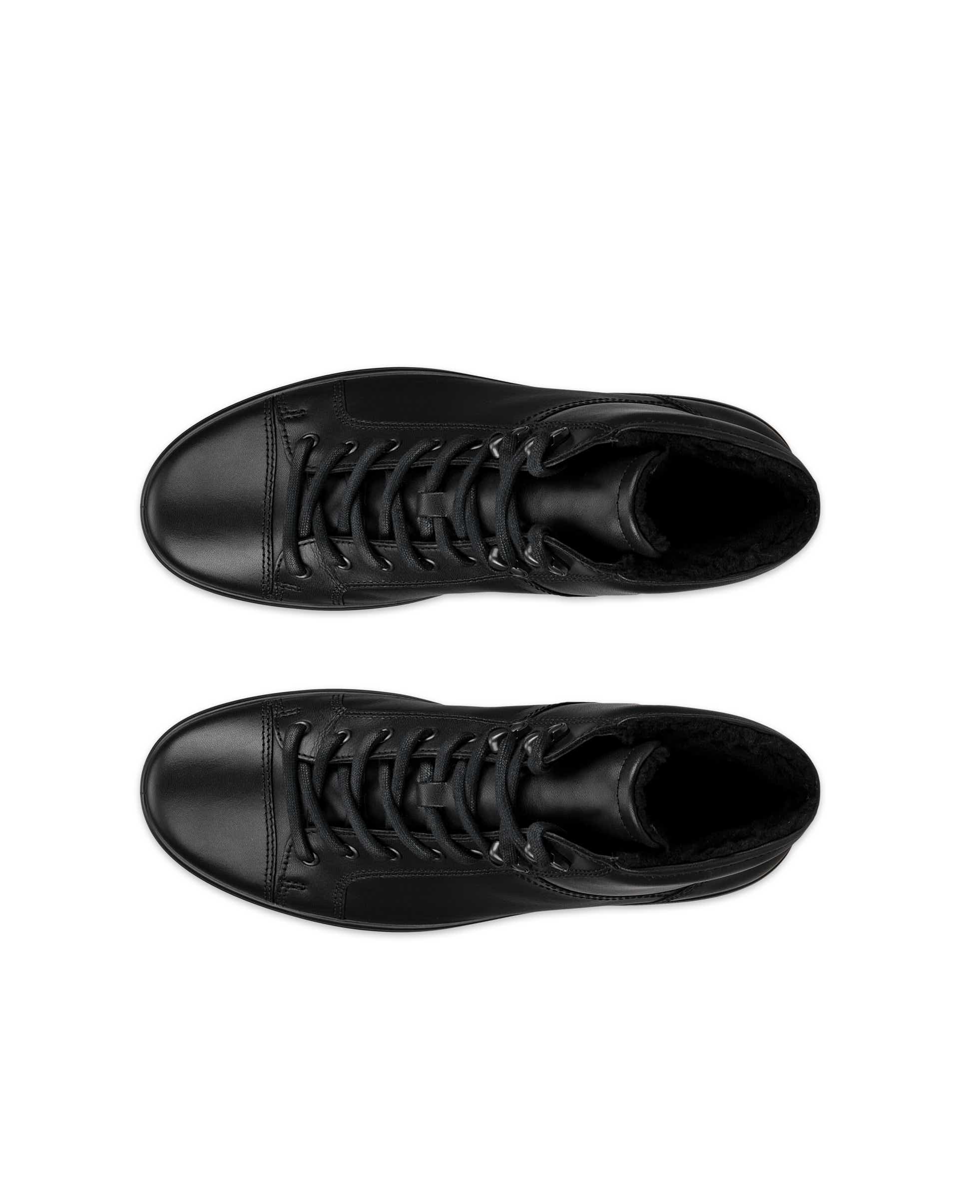 ECCO® SOFT 7 TRED II herre høy sneakers skinn - Svart - Top left pair