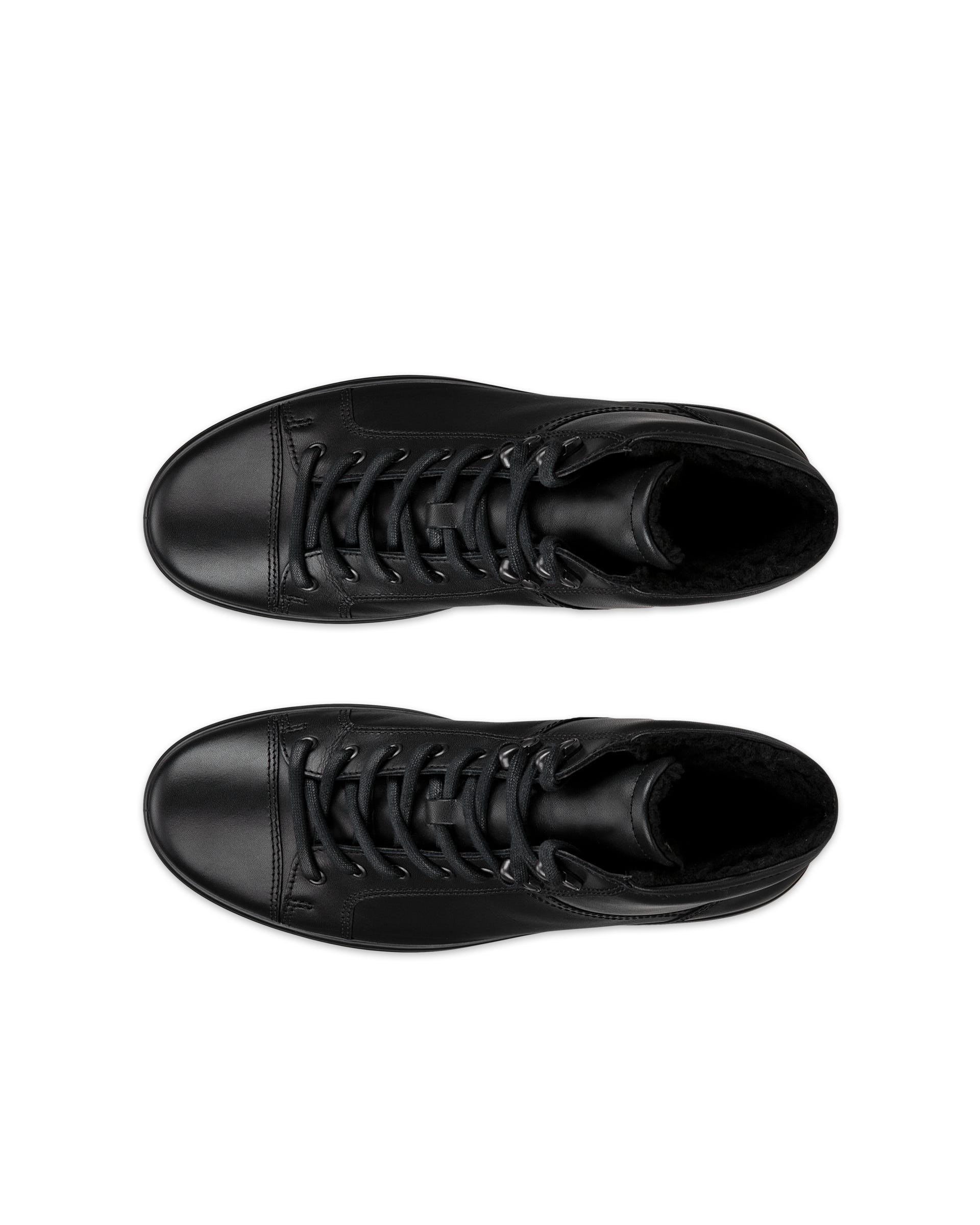ECCO® SOFT 7 TRED II herre høy sneakers skinn - Svart - Top left pair