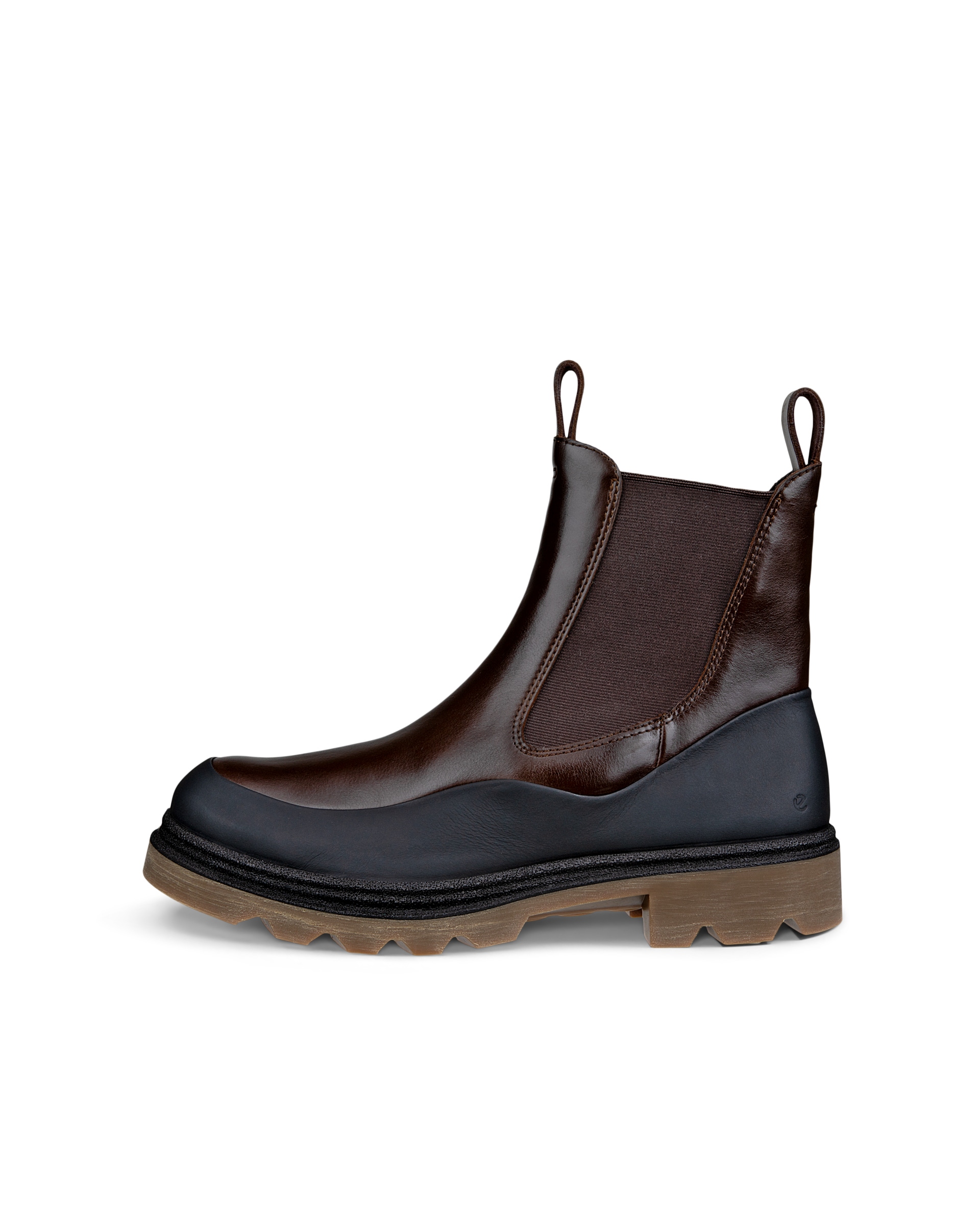 Botas Chelsea de piel ECCO® Grainer para mujer - Marrón - Outside