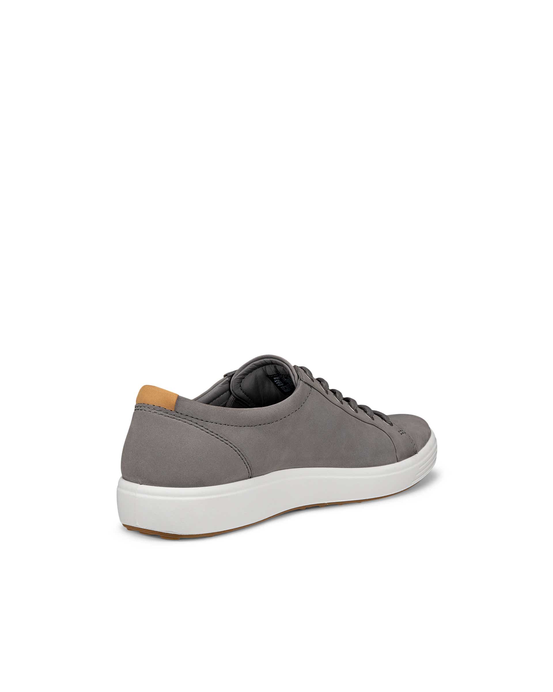 ECCO® Soft 7 Heren nubuck sneaker - Grijs - Back