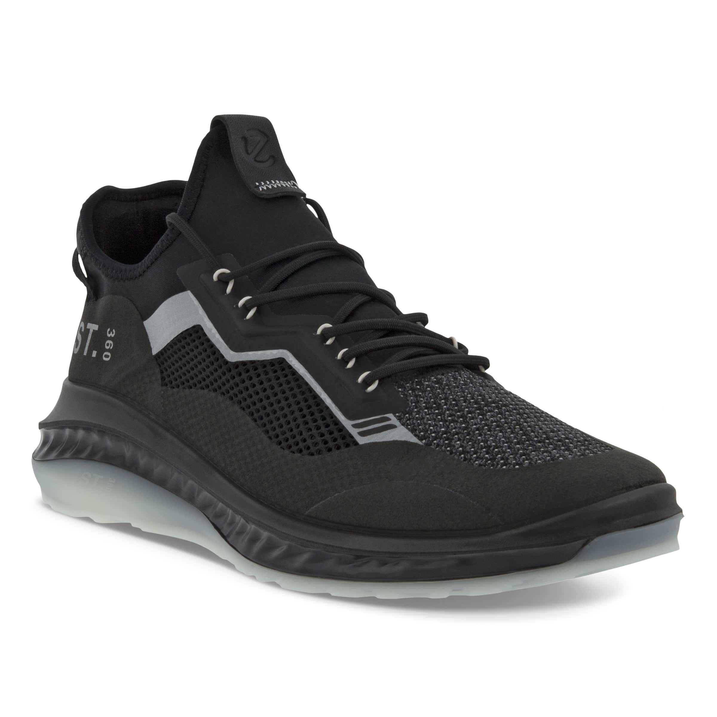 Men's ECCO® ST.360 Textile Sneaker - Black - Main