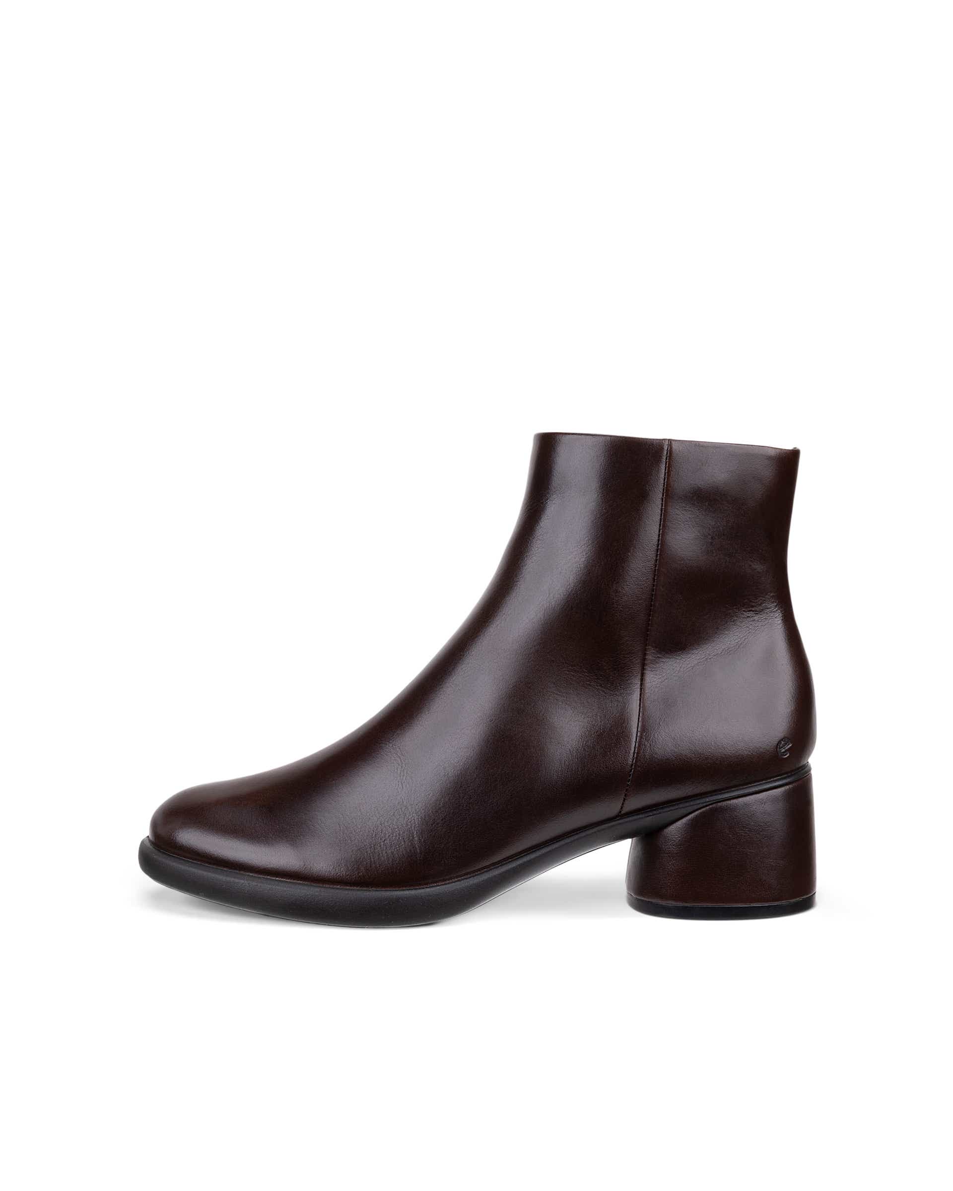 Women's ECCO® SCULPTED LX 35 Leather Heel Ankle Boot - Brown - Outside