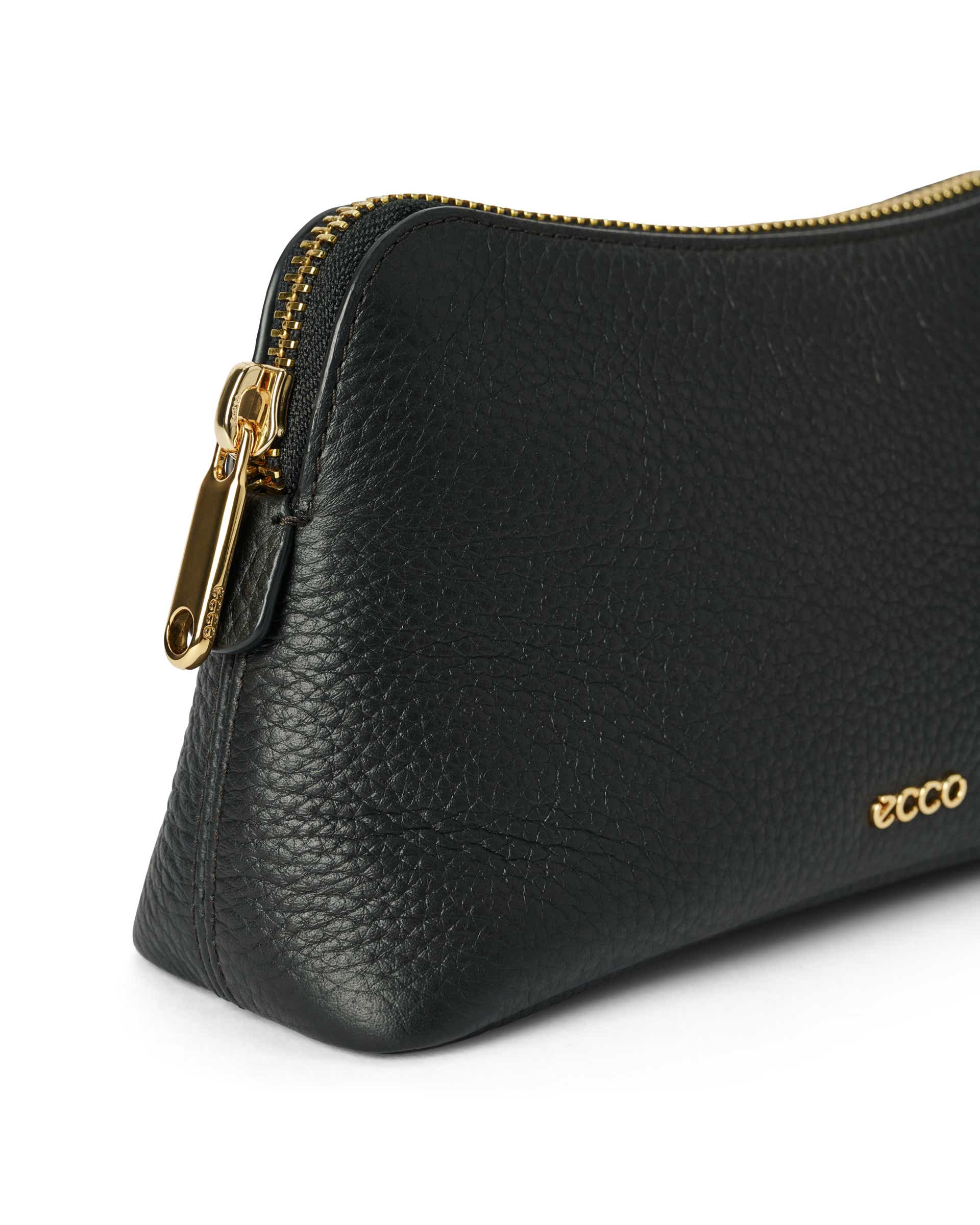 Bolsa couro ECCO® Cosmetic Pouch - Preto - Detail-1