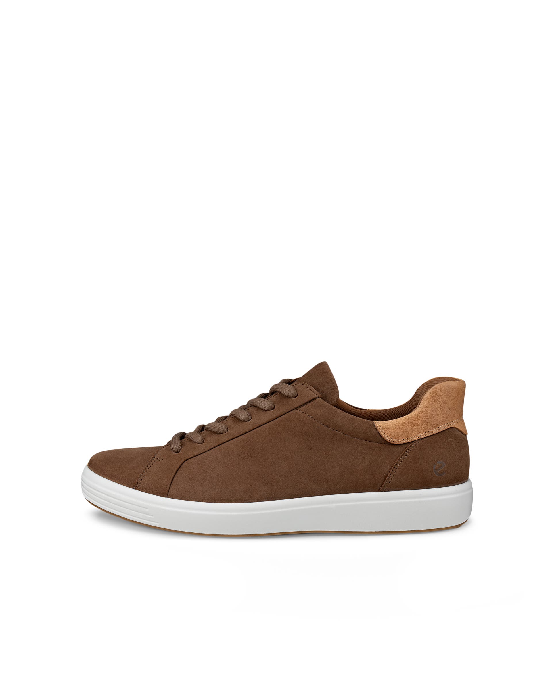 Men's ECCO® Soft 7 Leather Slip-In Sneaker - Brown - Outside