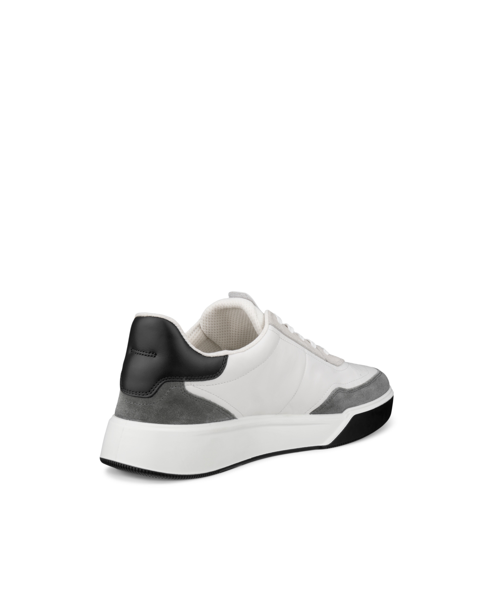 ECCO® STREET COURT baskets en cuir pour homme - Vert - Back