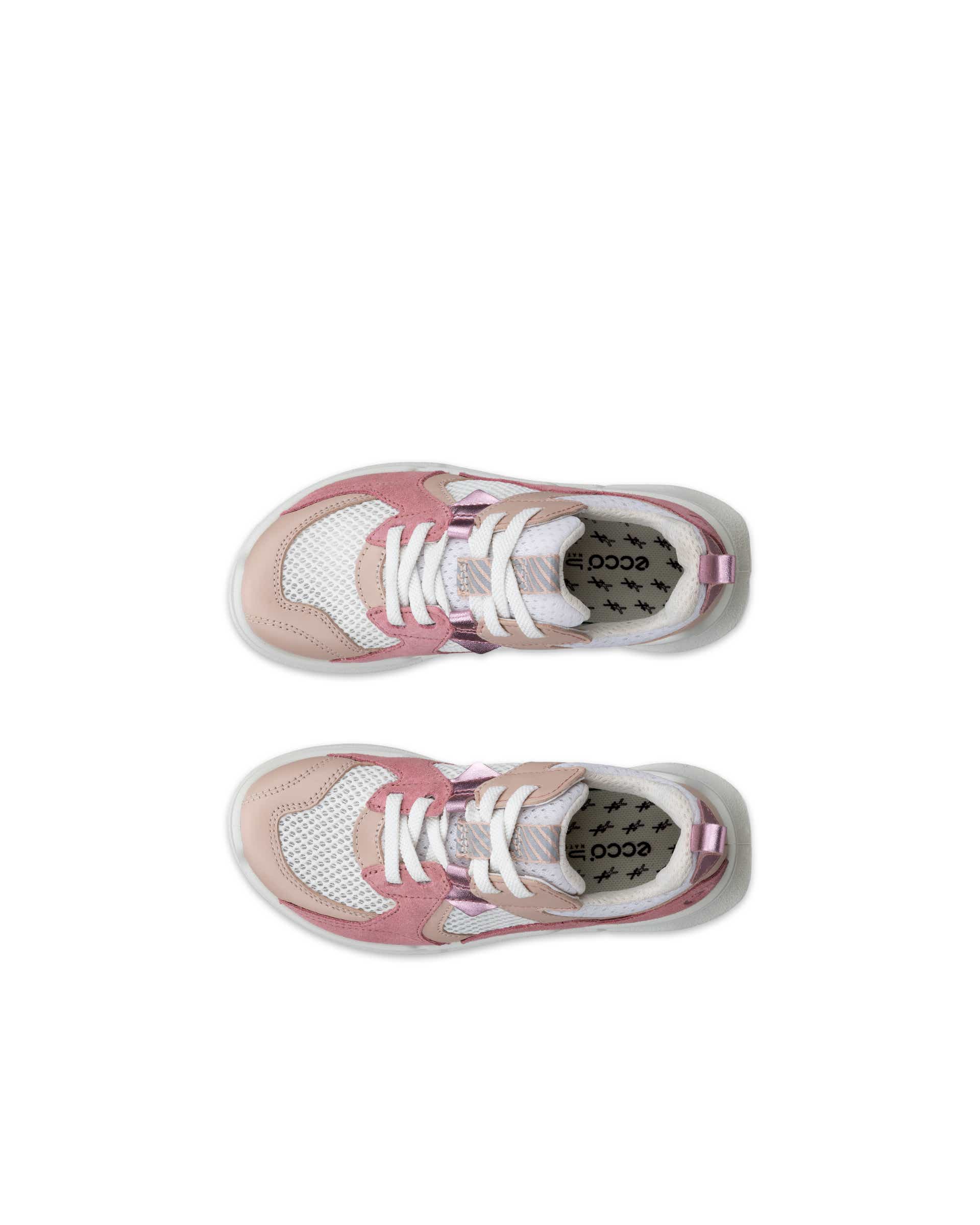 ECCO® Street Lite baskets en cuir pour femme - Rose - Top left pair