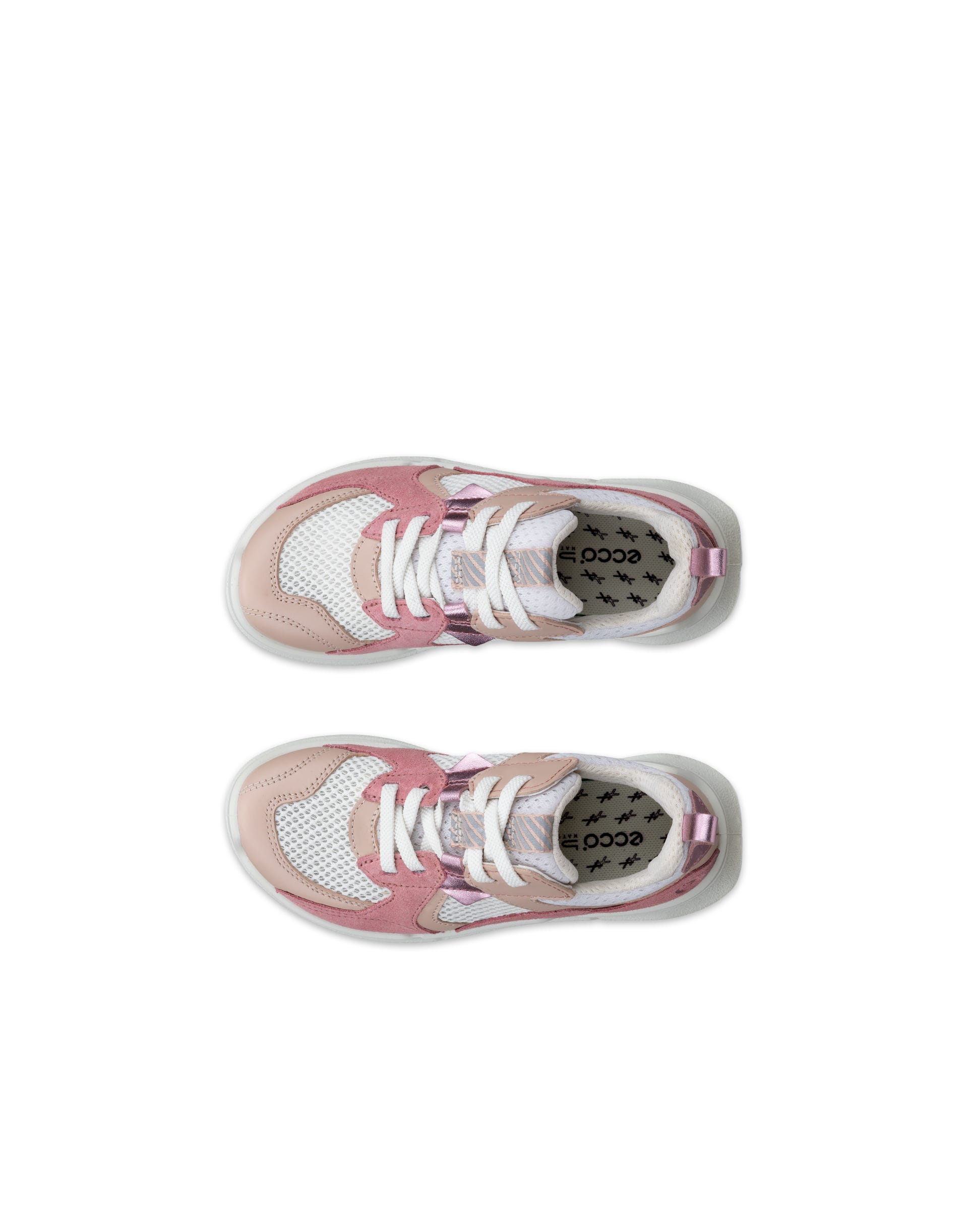 ECCO® BIOM 2.2 Kinderen leren sneaker - Roze - Top left pair