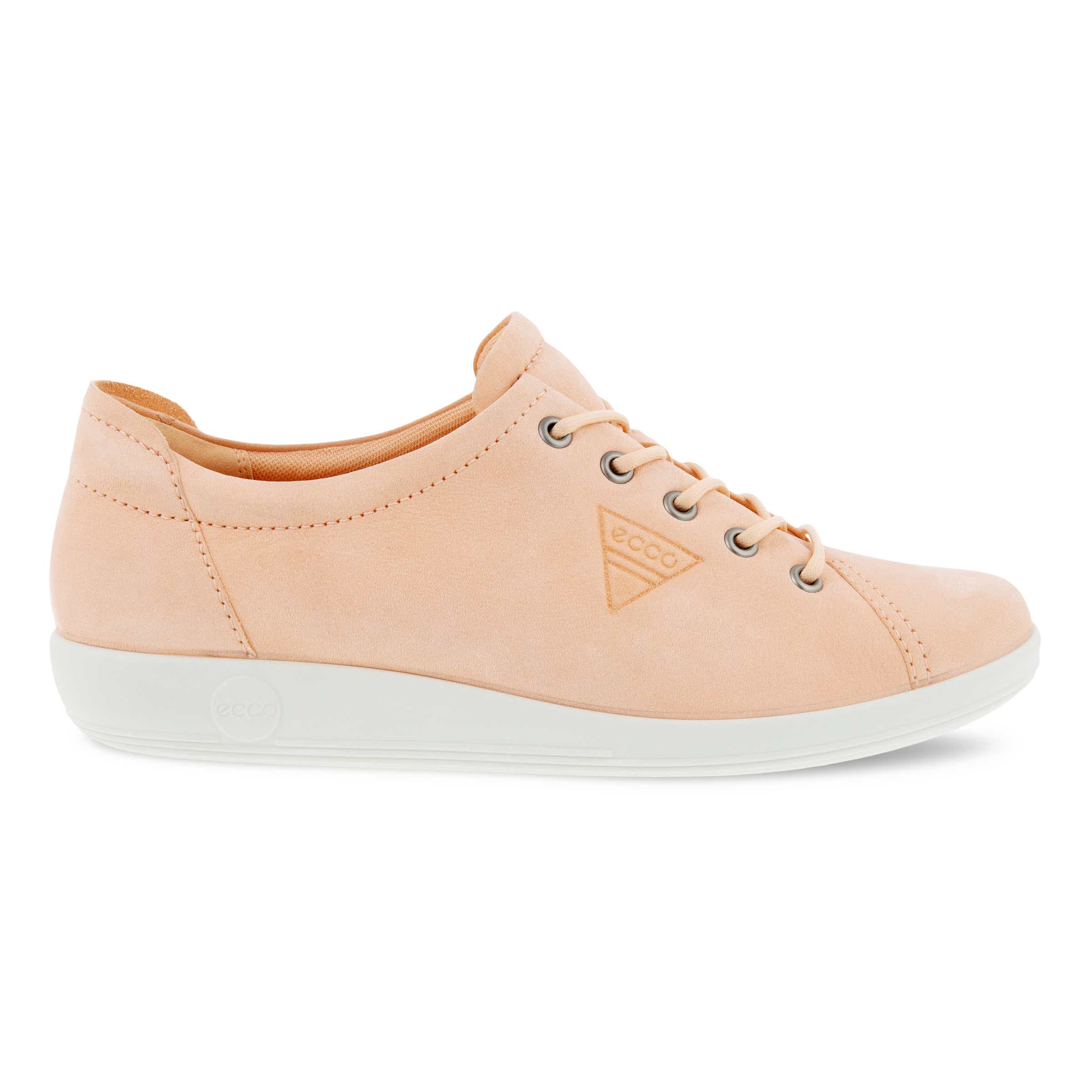 Women's ECCO® Soft 2.0 Nubuck Walking Shoe - Pink - Outside