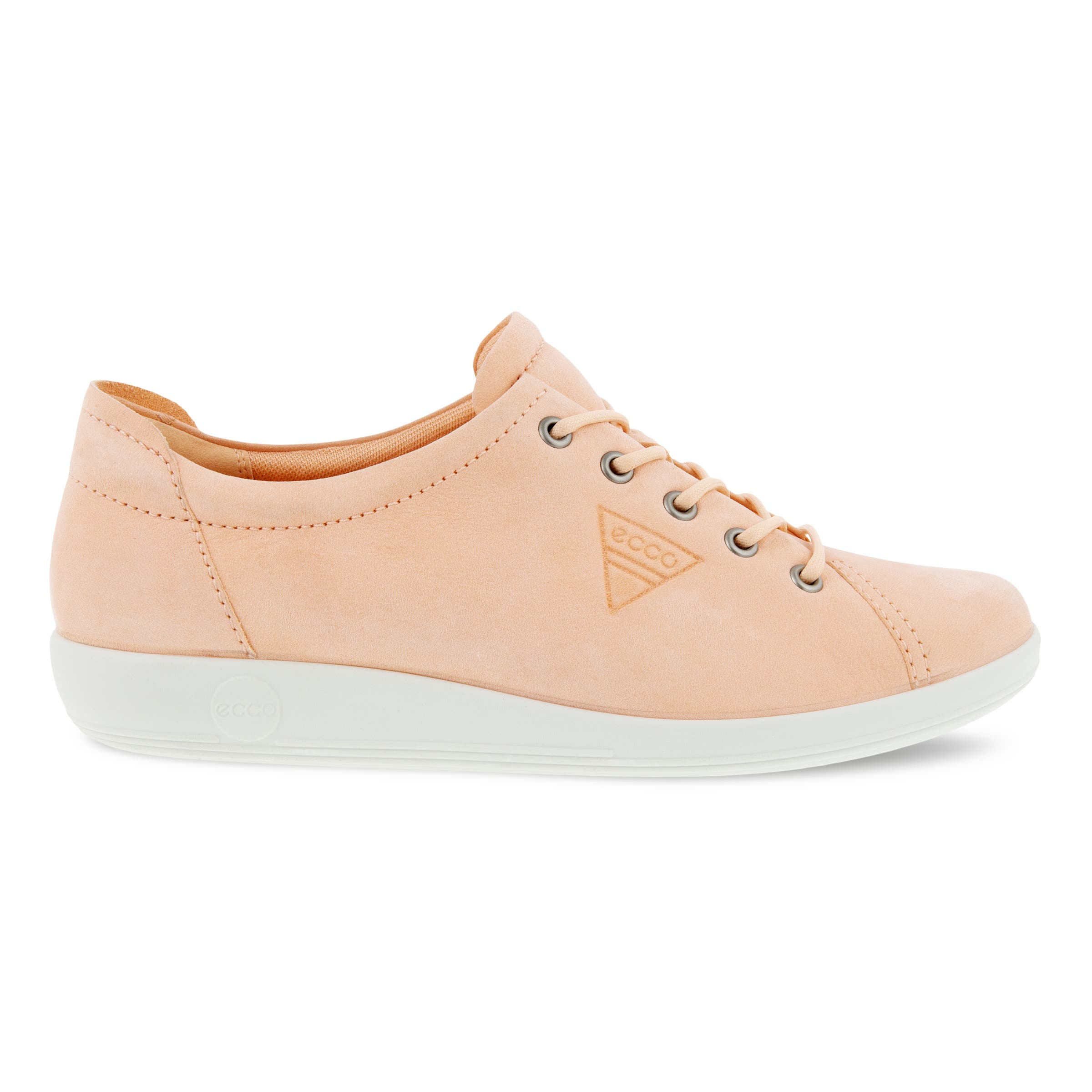 Women's ECCO® Soft 2.0 Nubuck Walking Shoe - Pink - Outside