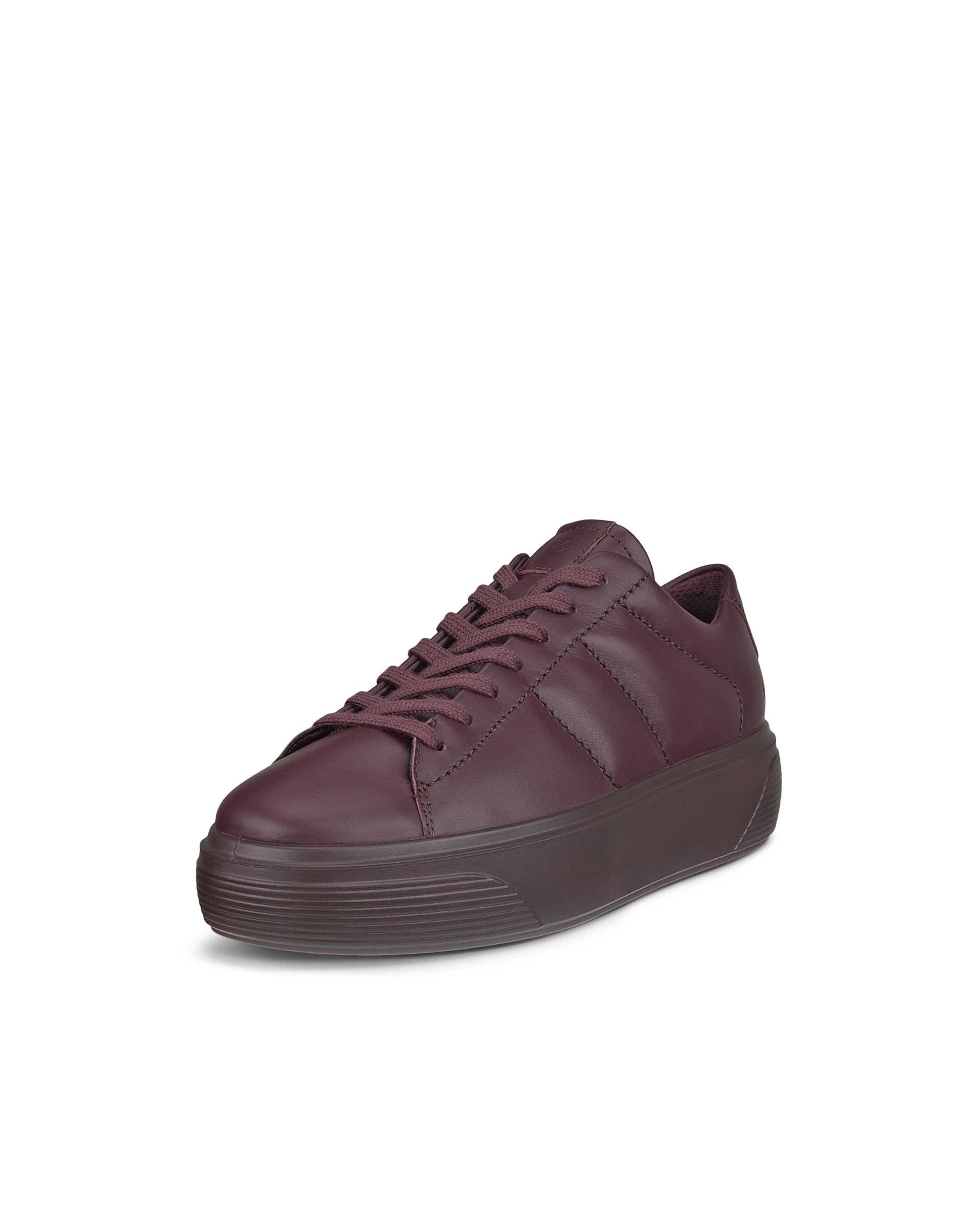 Women's ECCO® Street Platform Leather Sneaker - Purple - Main