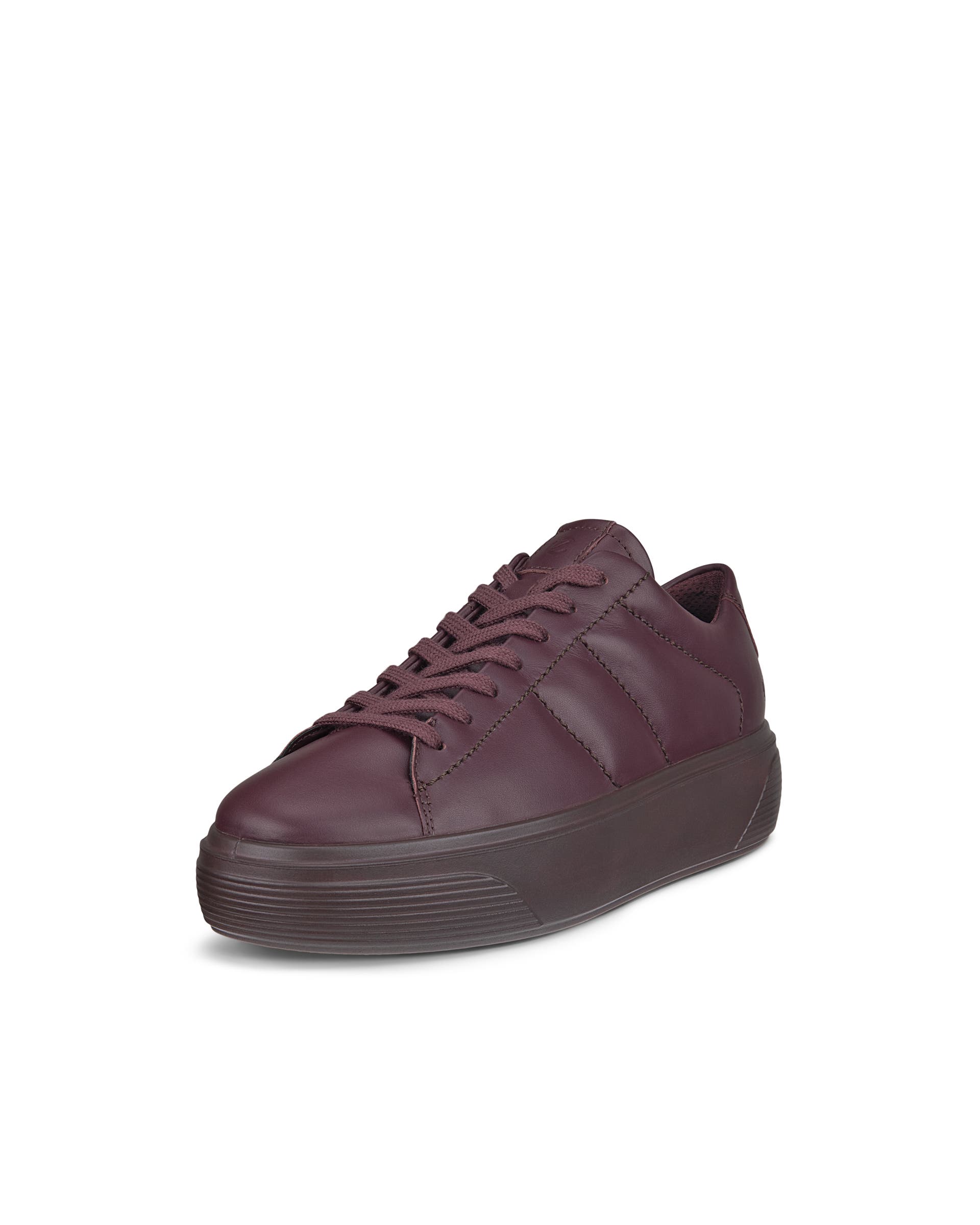 Women's ECCO® Street Platform Leather Sneaker - Purple - Main