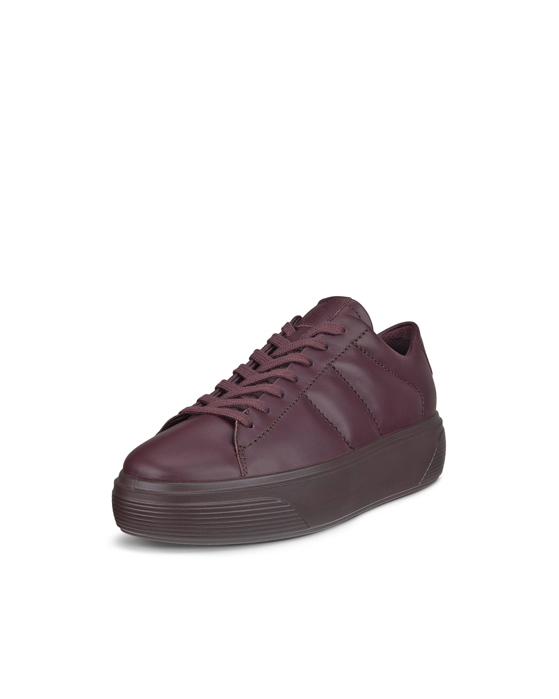 Women's ECCO® Street Platform Leather Platform Sneaker - Purple - Main