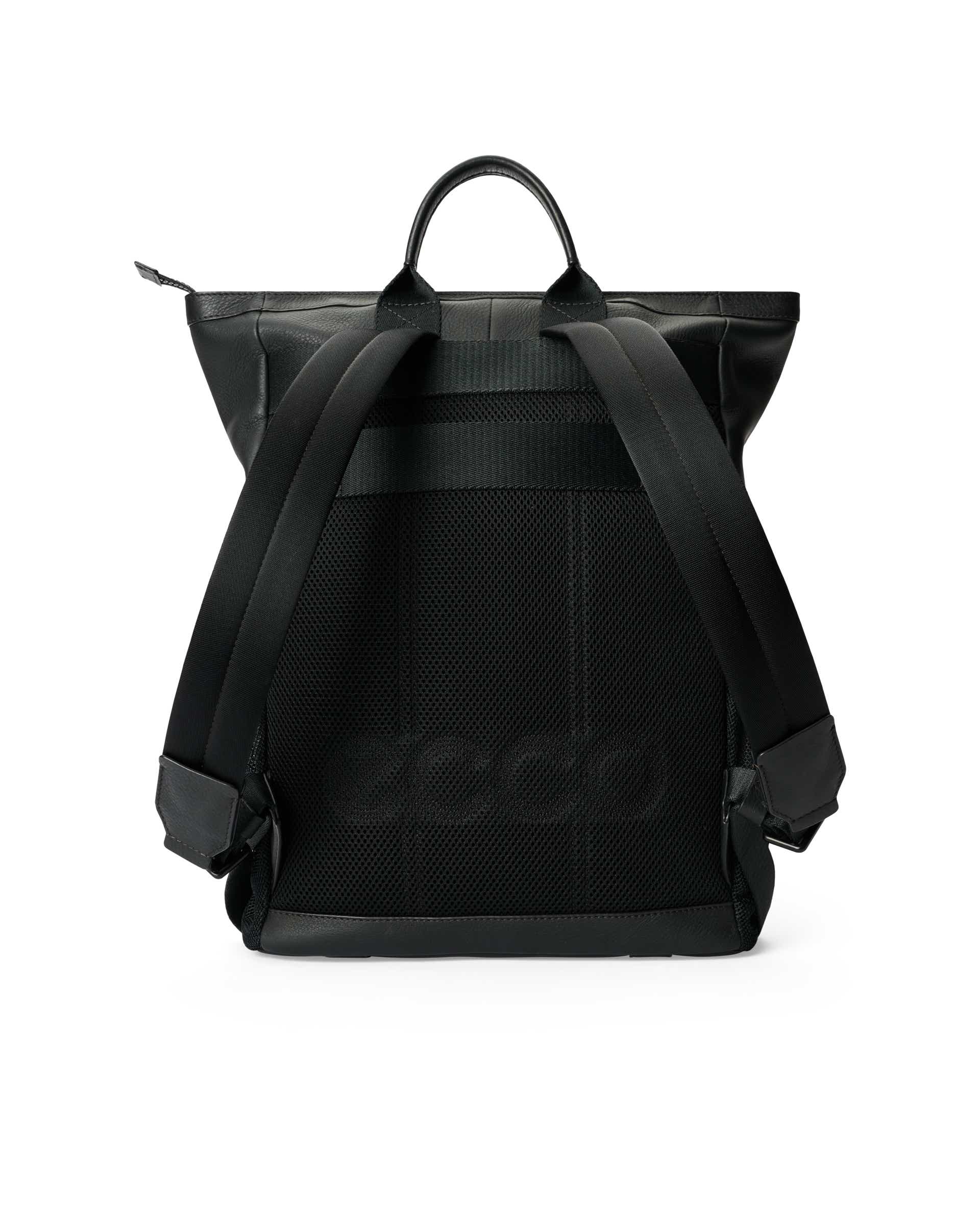 ECCO® Square Pack leren rugzak - Zwart - Back