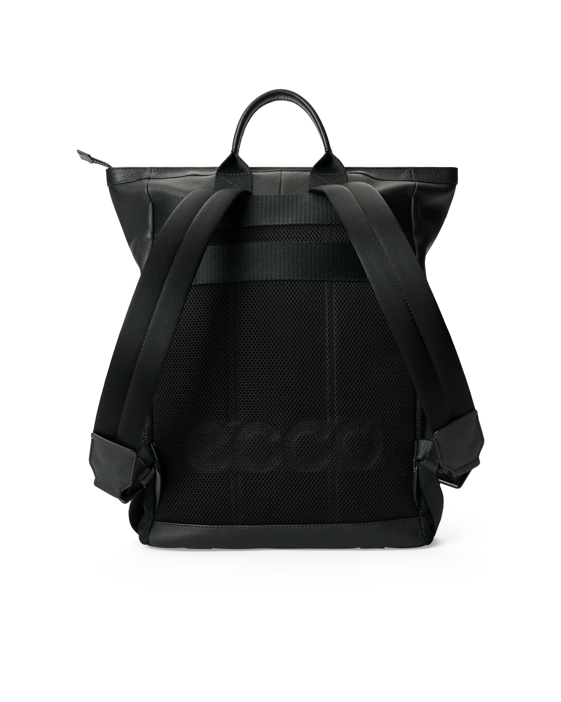 ECCO Square Pack Trapeze レザーバックパック - ブラック - Back