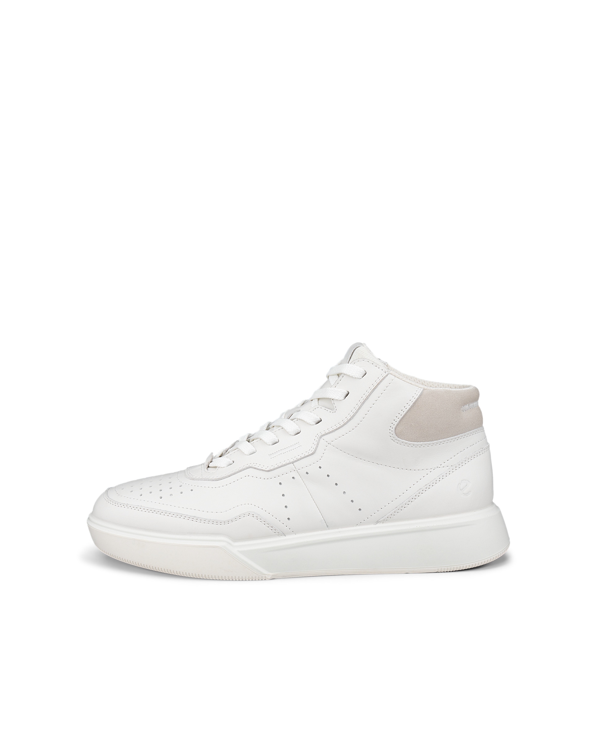 ECCO® STREET COURT dames hoge sneaker in leer - Wit - Outside