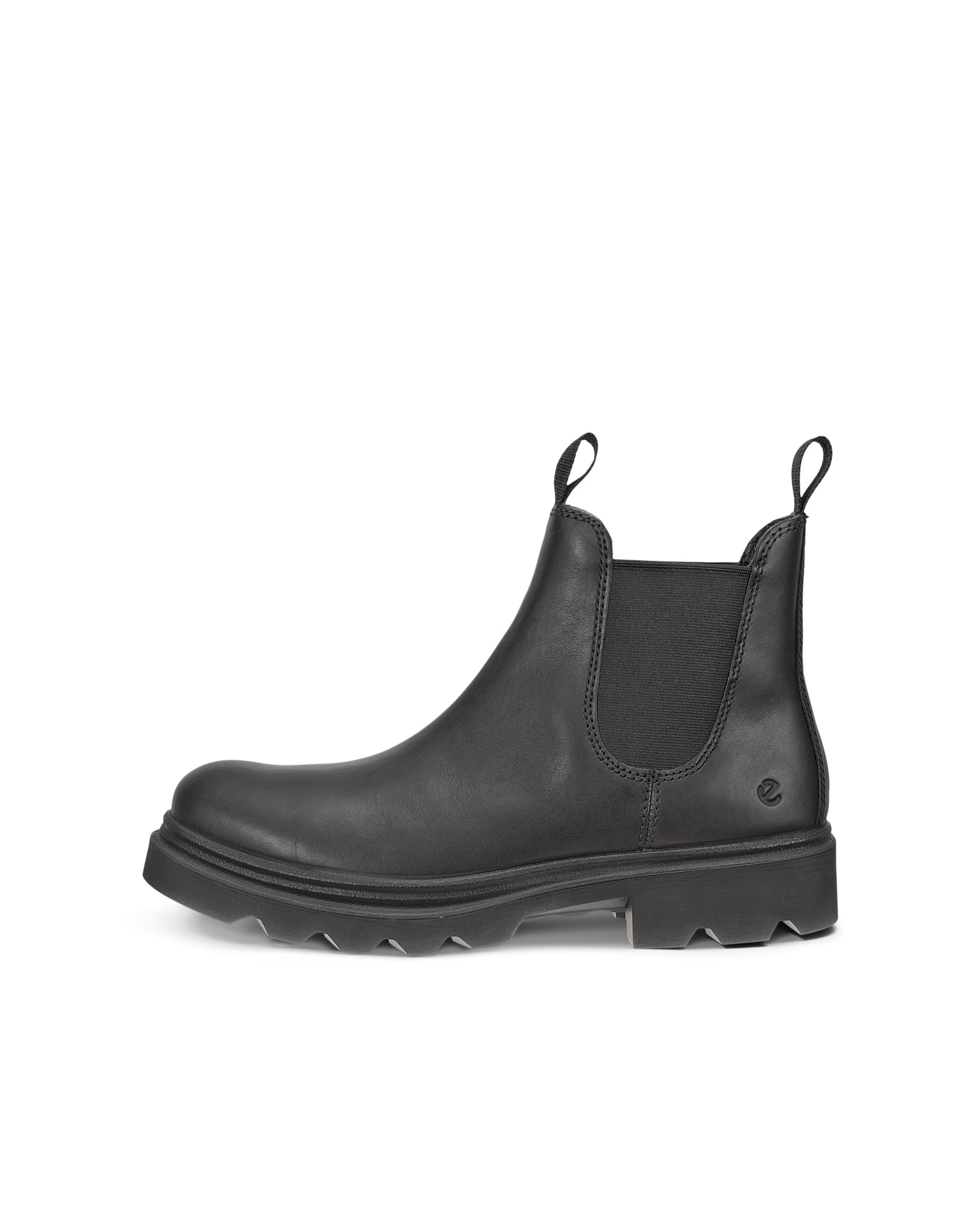 ECCO® GRAINER botte Chelsea en cuir pour homme - Noir - Outside