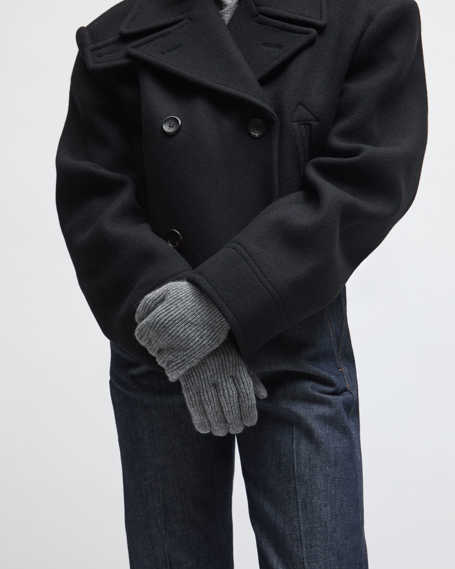 Men's ECCO® Classic Textile Gloves - Grey - Lifestyle image-1