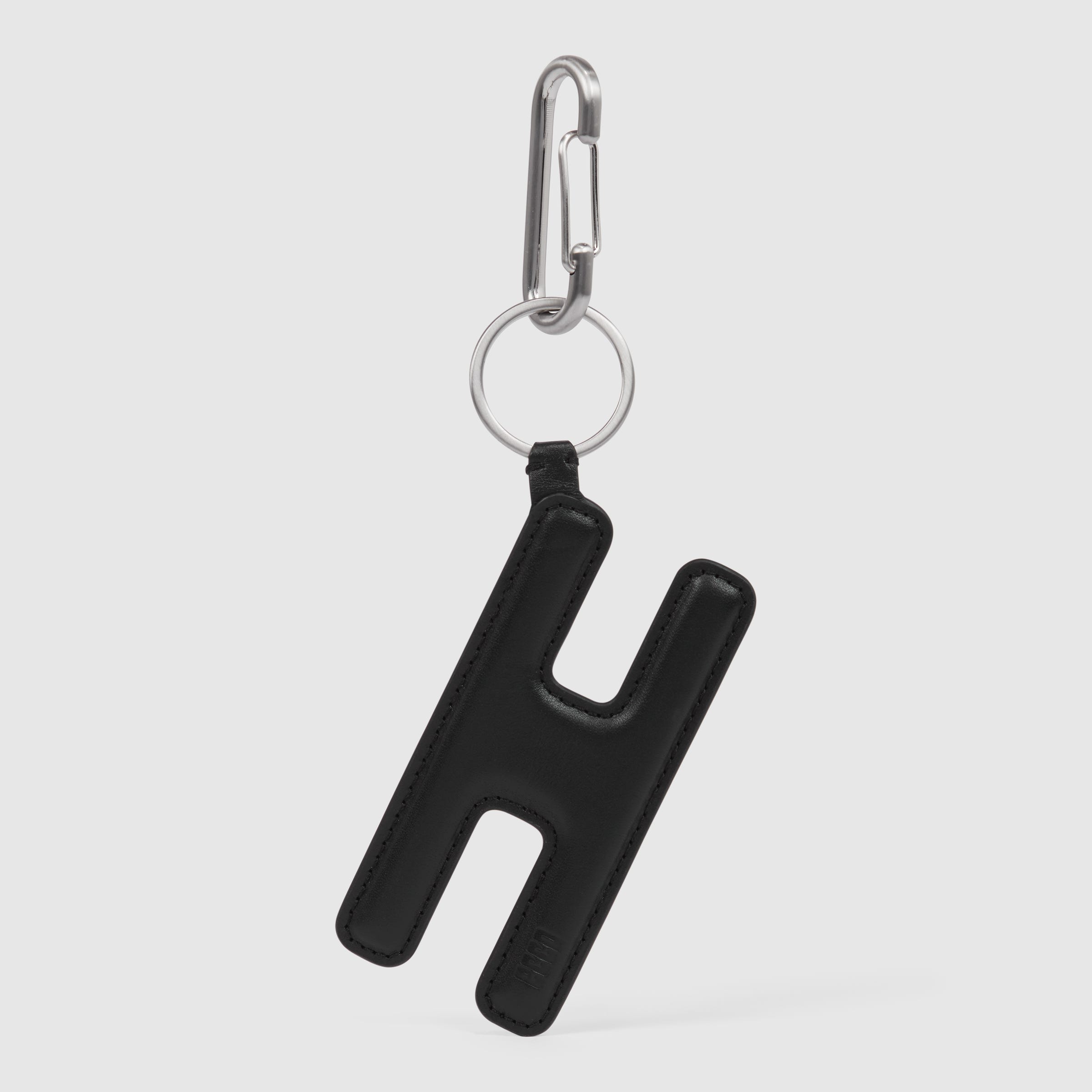 ECCO® E Padded 'H' Leather Charm - Black - Main