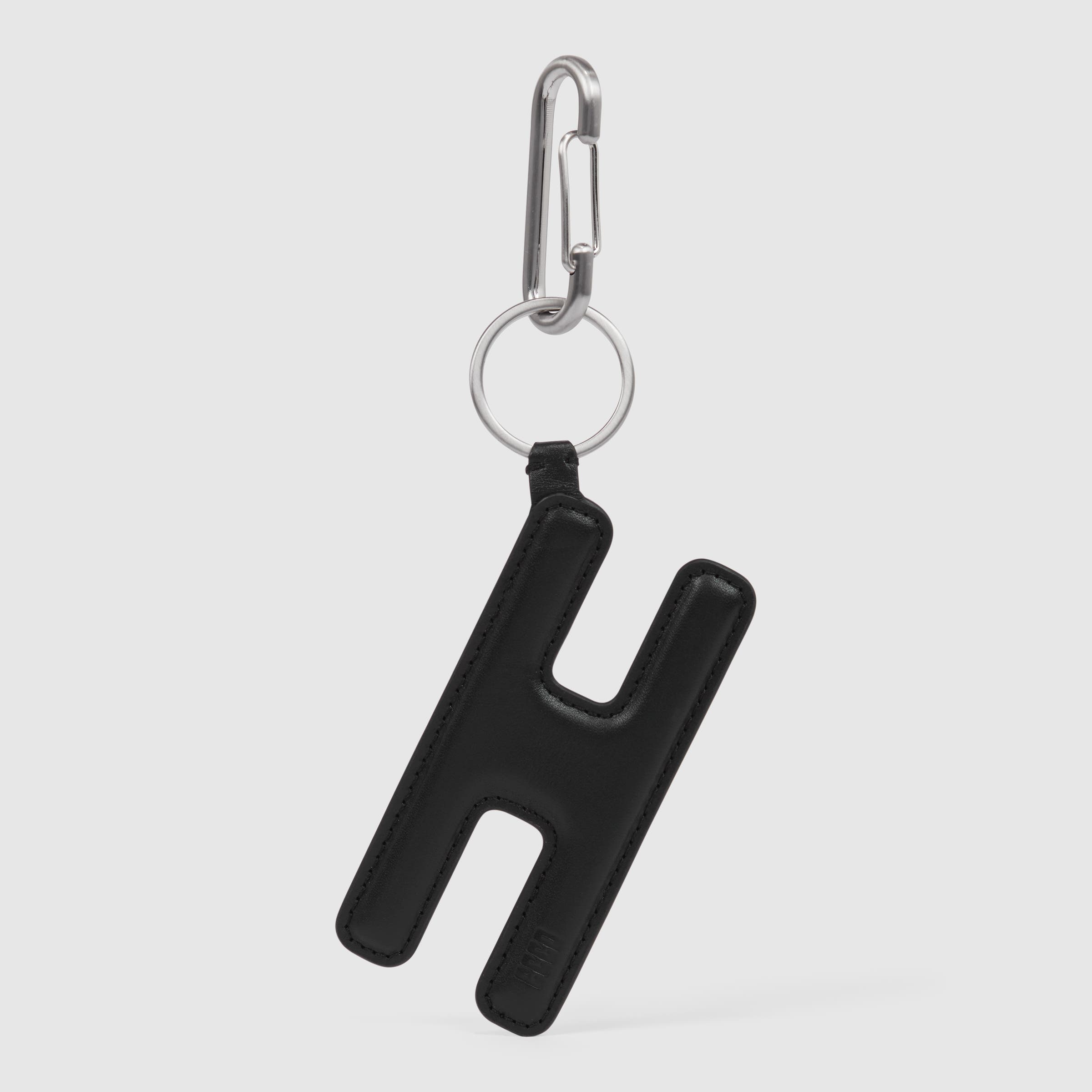 ECCO® E Padded 'H' Leather Charm - Black - Main